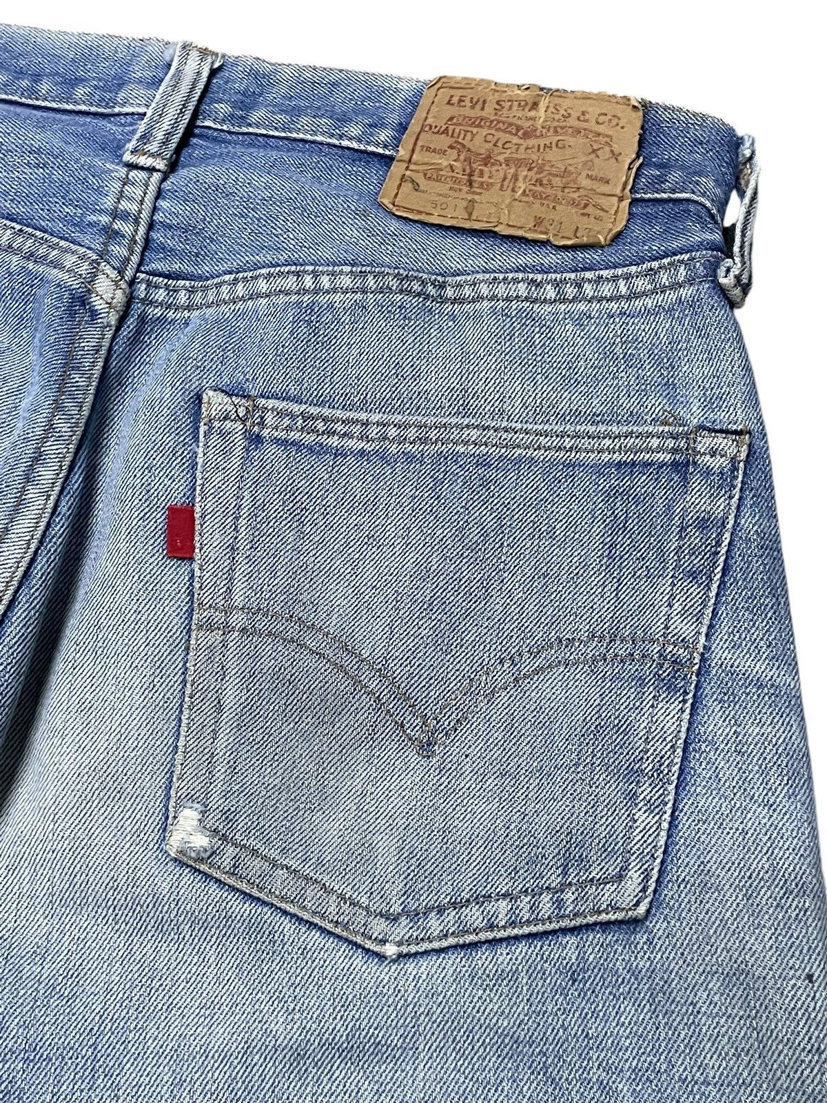 Levi's 60s Levis 501 Rindem Blank R Selvedge Top Button #6 Jeans Size US 30 / EU 46 - 17 Thumbnail