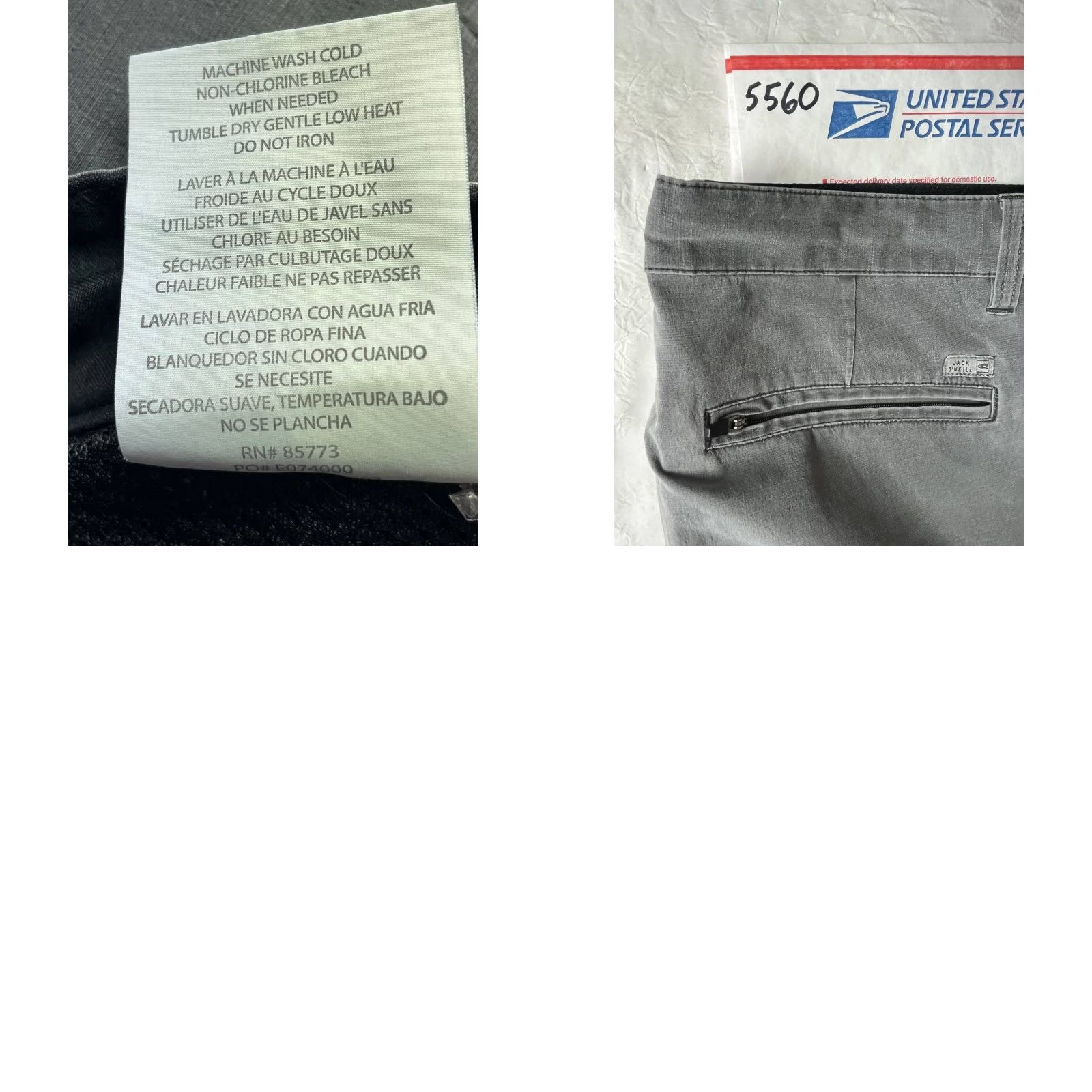 O'Neill O’Neill Mens Golf Chino Gray Hybrid Shorts Flat Front Size 32 Regular Polyester Viscose Pockets Casual Travel Size US 32 / EU 48 - 9 Thumbnail