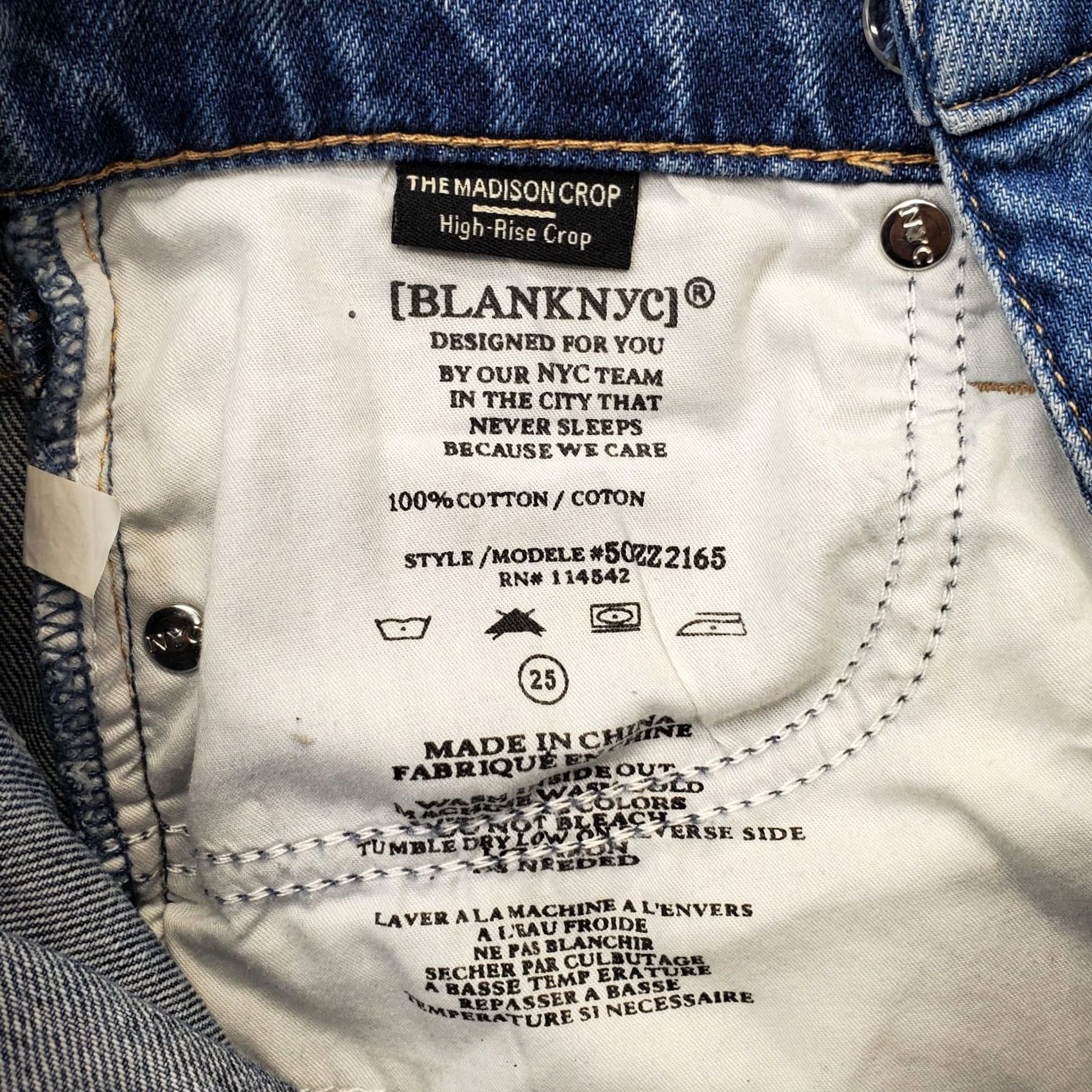 Vintage BLANKNYC The Madison Crop Jeans Womens 25 Blue Denim High-Rise Crop Jeans Womens Size 25 Blue Denim 90s Outdoor Mens Womens Size 42" / US 20 - 8 Thumbnail
