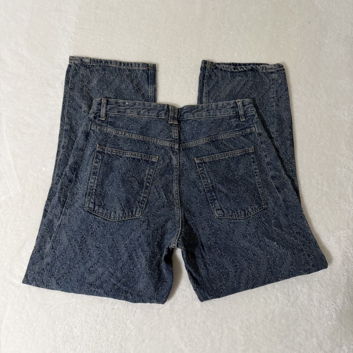 Zara Zara Baggy Distressed Jeans Blue Size US 31 - 2 Thumbnail