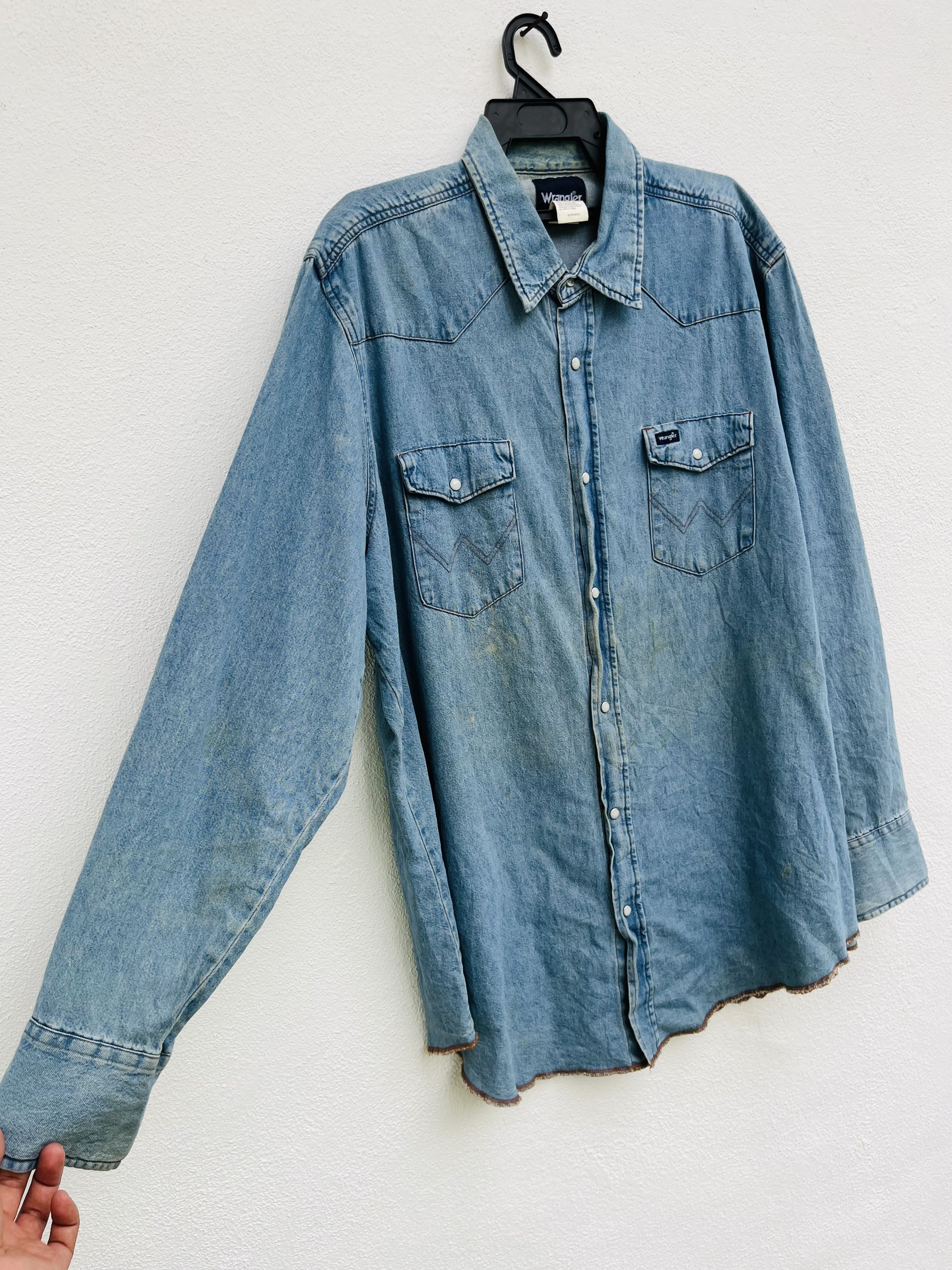 Japanese Brand × Vintage Vintage 90s Wrengler Streetwear Fashion Style Long Sleeve Size US XL / EU 56 / 4 - 4 Thumbnail
