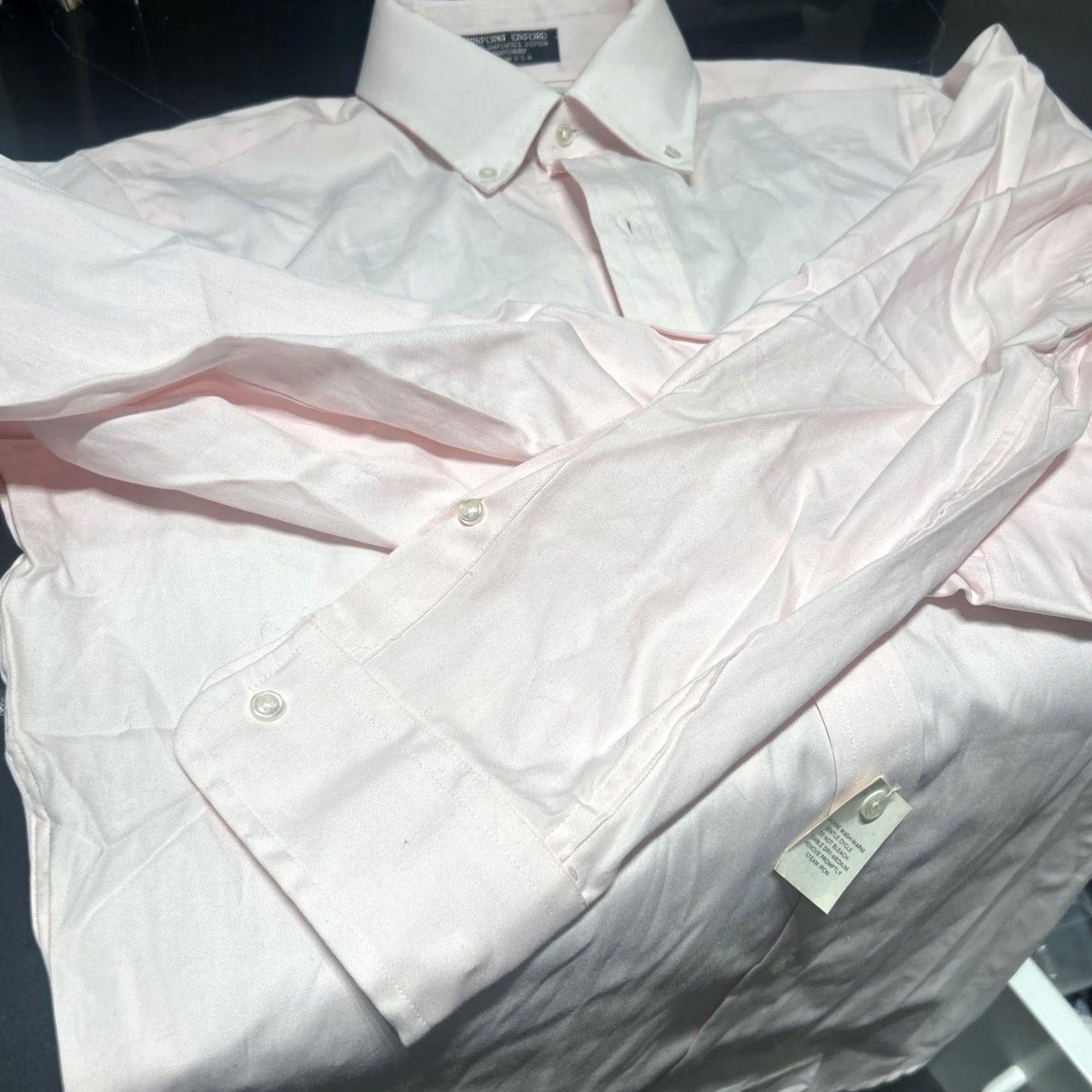 Vintage VTG Planteen&krogh Men's 100% Imported Cotton Light Pink Oxford Academia Shirt Size US M / EU 48-50 / 2 - 7 Thumbnail