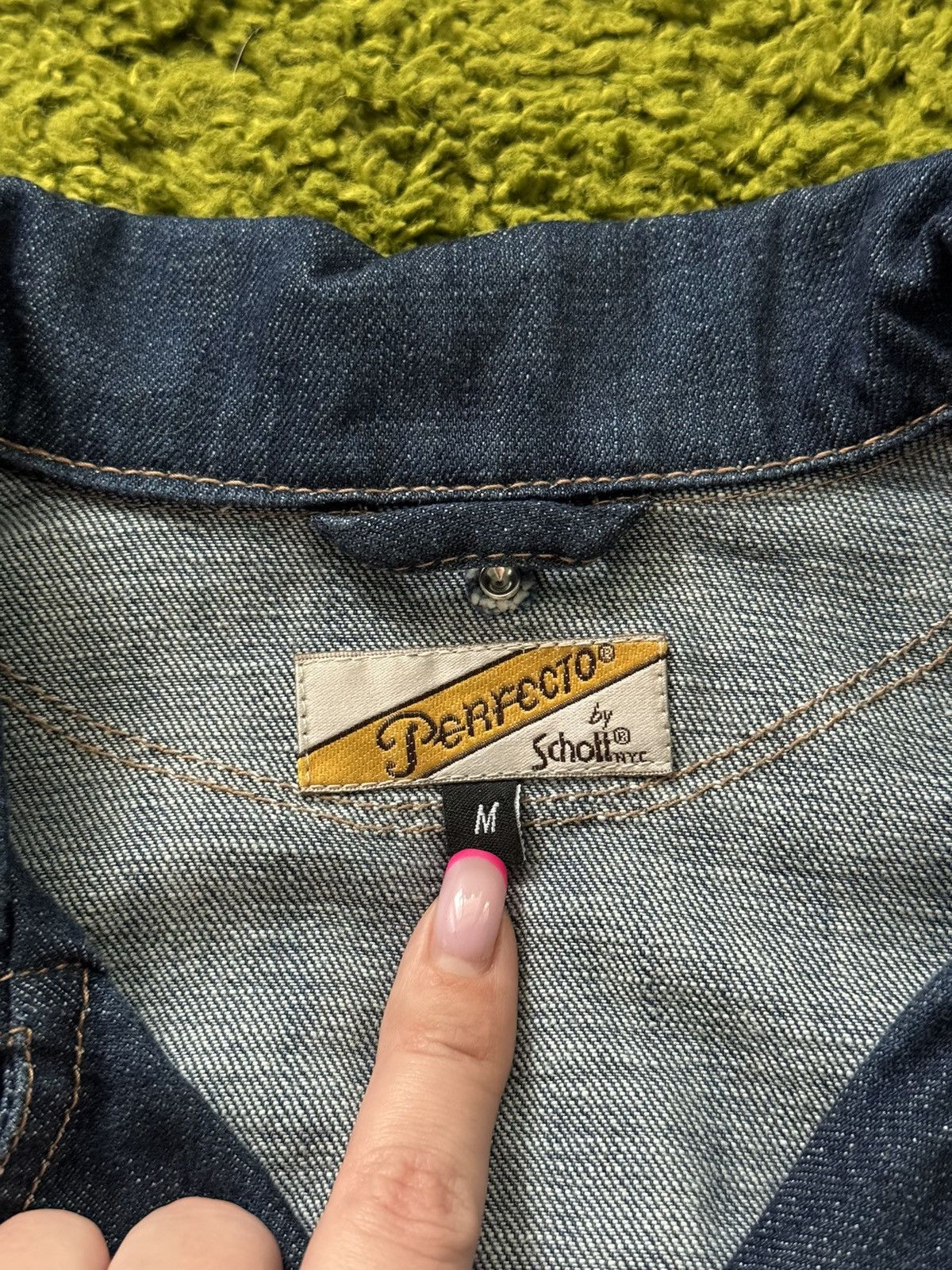 Designer × Schott Schott Perfecto denim biker jacket Size M / US 6-8 / IT 42-44 - 5 Thumbnail