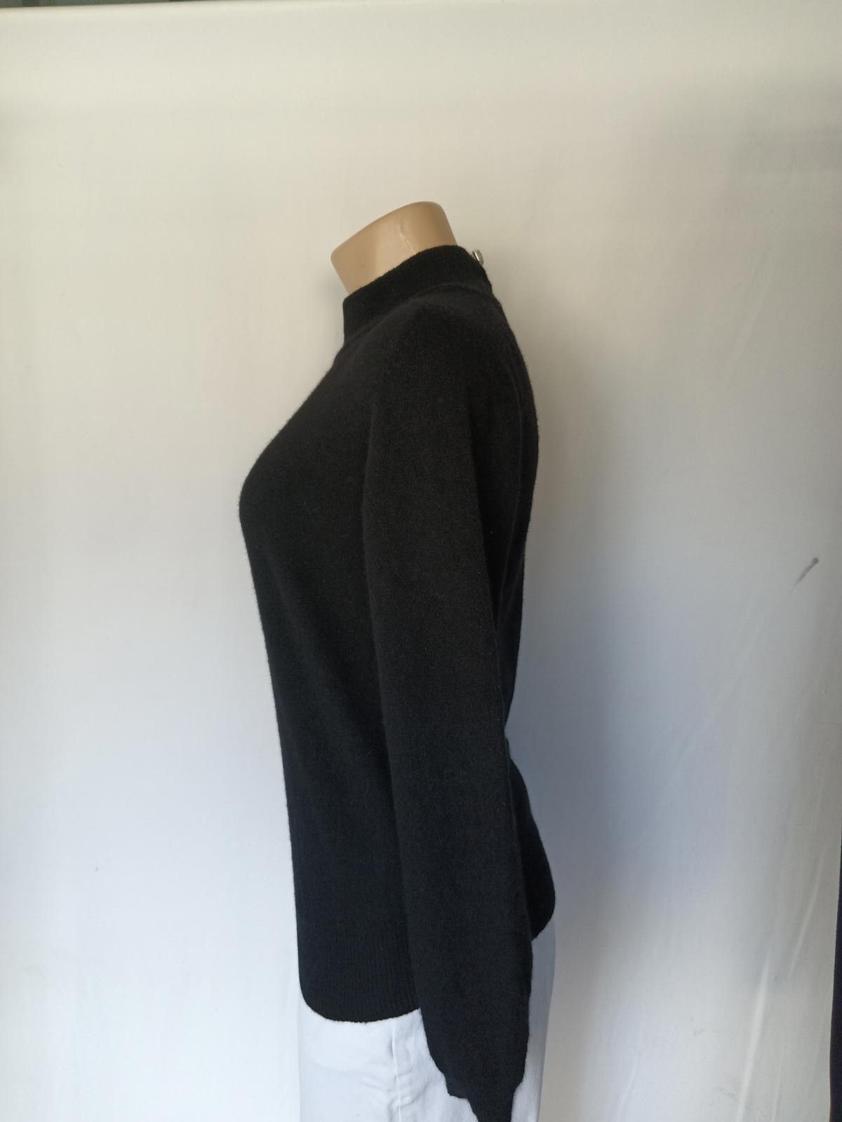 Designer Cozy Black Mock Neck Sweater Size M / US 6-8 / IT 42-44 - 3 Thumbnail