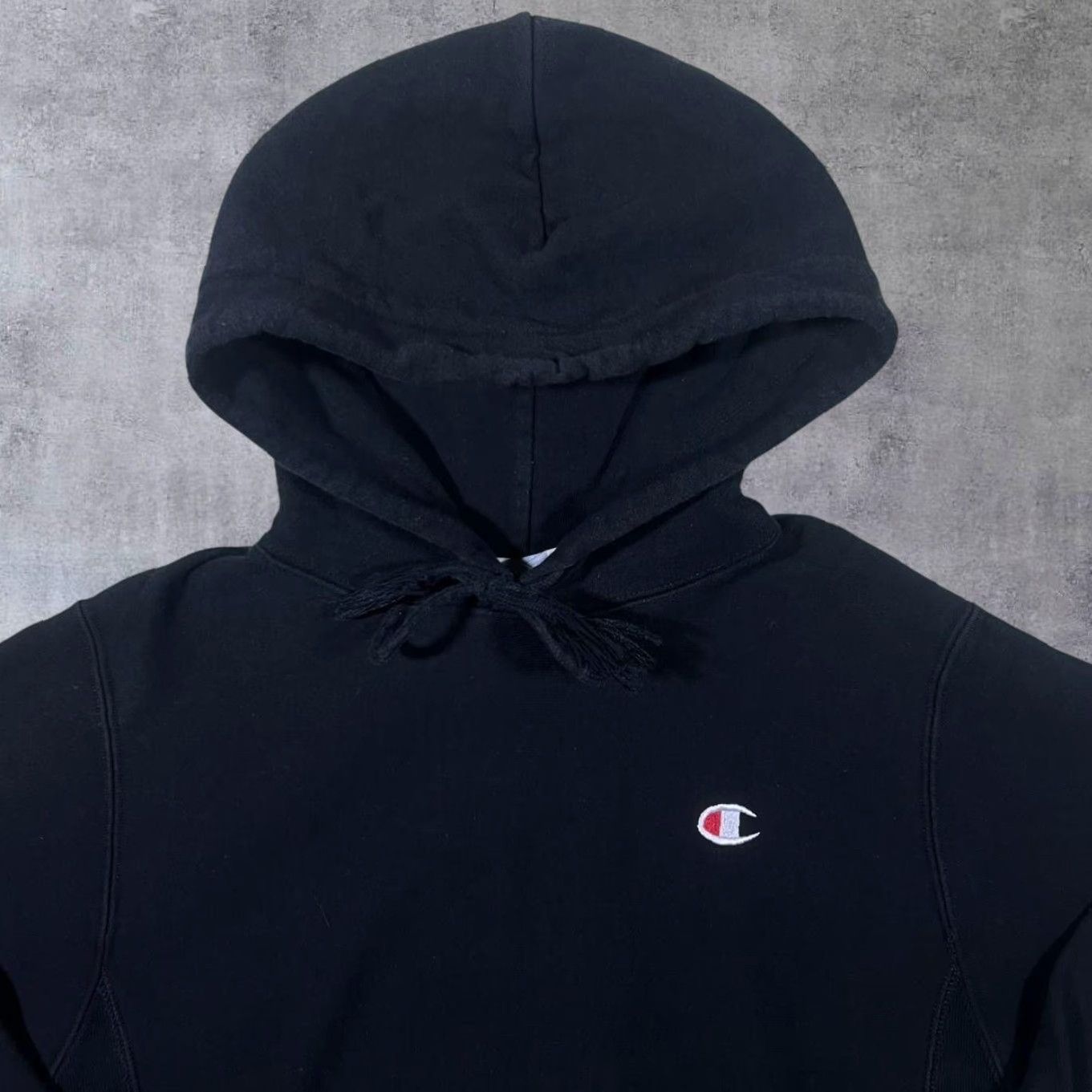Champion Champion Reverse Weave Classic Black Mini Logo Pullover Hoodie, Small, Men, Hoodie, Black, Regular, Logo, 90s Classic Theme Size US S / EU 44-46 / 1 - 4 Thumbnail