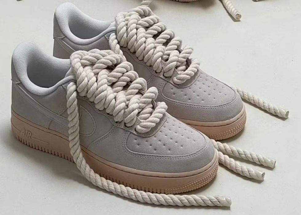 Vintage Cream thick rope af1 chunky laces | Grailed