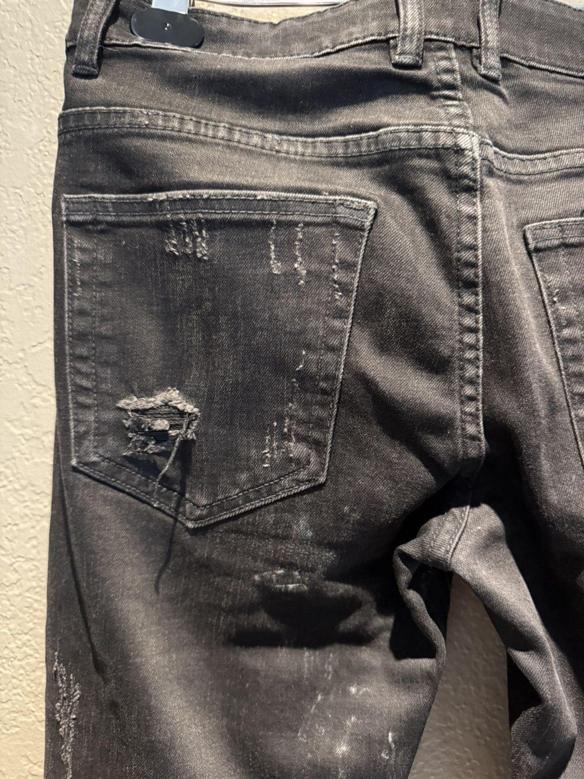 Crysp Denim Crysp Denim Distressed Black Thrashed Zippee Skinny Jeans Size US 30 / EU 46 - 10 Thumbnail