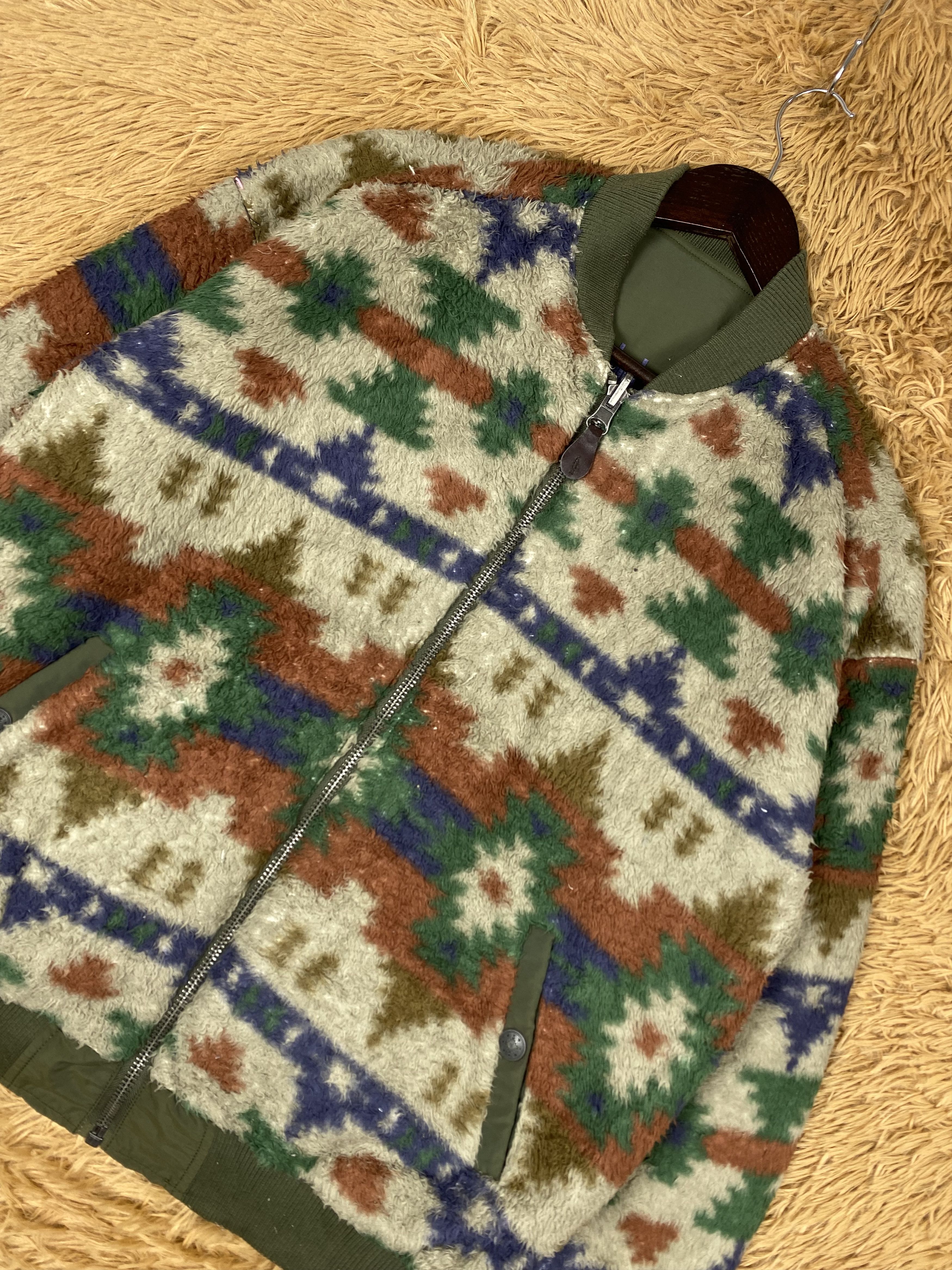 Japanese Brand Vintage Titicaca Fleece Reversible Bombers Jacket DJ0989 Size US S / EU 44-46 / 1 - 2 Thumbnail