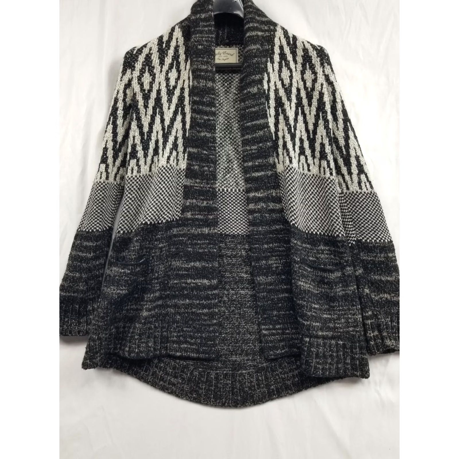 Lucky Brand Lucky Brand Womens Cardigan Sweater Southwest Design Grey Size Small Size S / US 4 / IT 40 - 2 Thumbnail