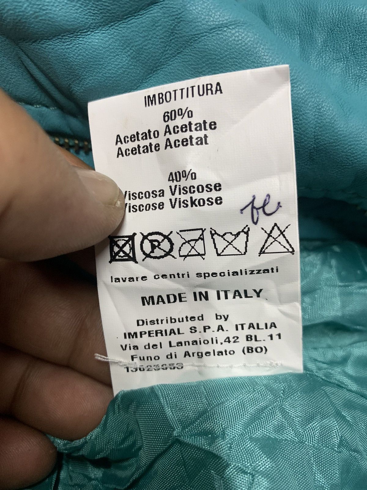 Imperial × Vintage IMPERIAL TURQUOISE PLEATHER JACKET Size US S / EU 44-46 / 1 - 20 Thumbnail