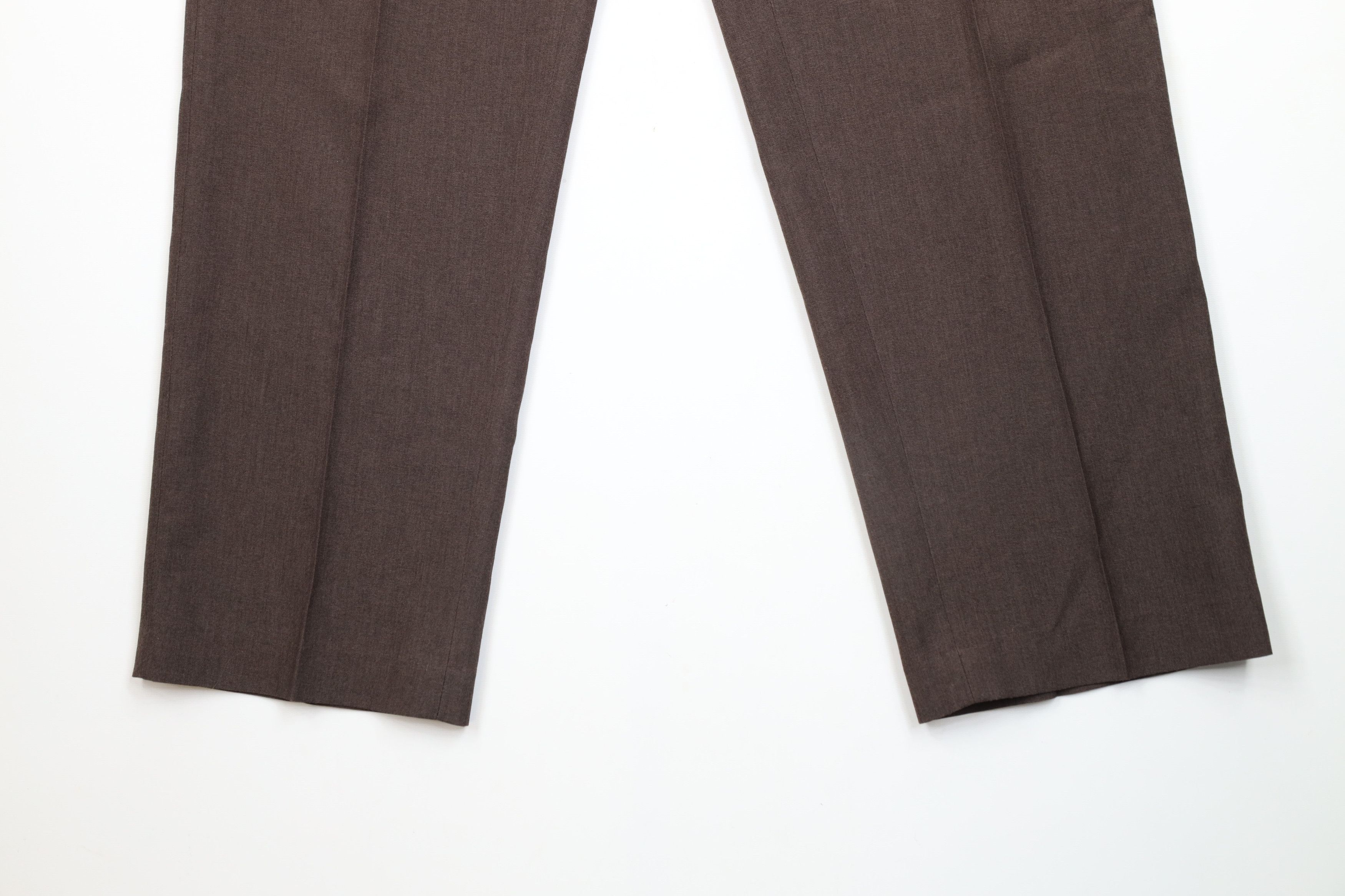 Vintage Vintage 90s Streetwear Wool Blend Wide Leg Chino Pants Brown Size US 34 / EU 50 - 4 Thumbnail
