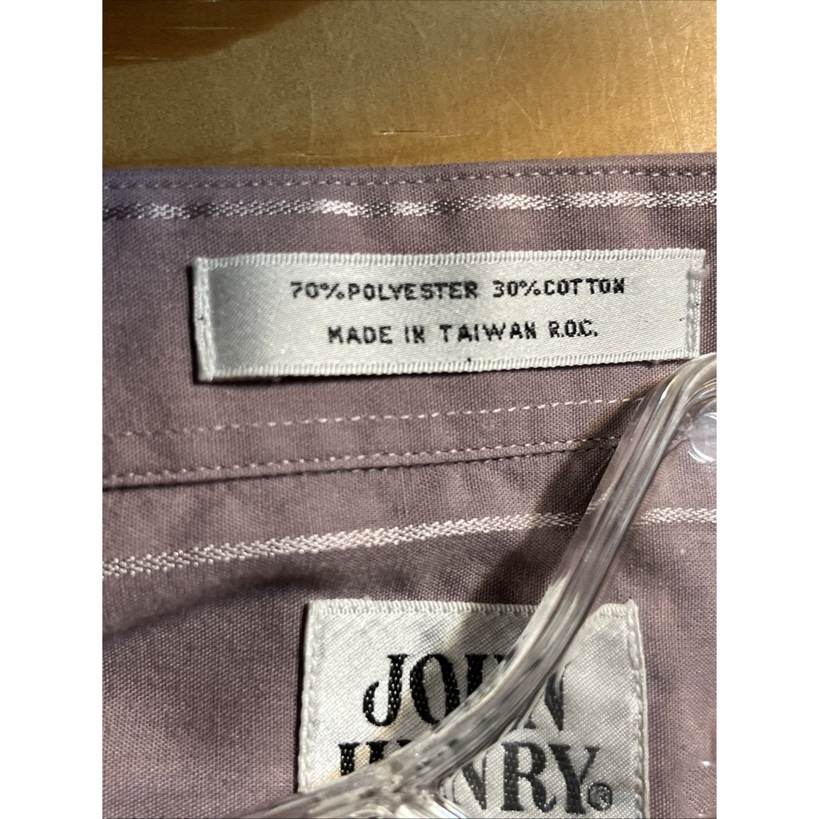 John Henry John Henry Vintage Button Shirt Men's 17 34-35 Purple Stripe Size US XL / EU 56 / 4 - 4 Thumbnail