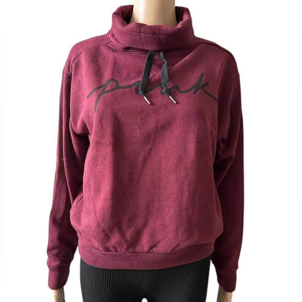 Pink Pink by Victoria's Secret Maroon Mock Neck Sweatshirt XS Size XS / US 0-2 / IT 36-38 - 1 Thumbnail