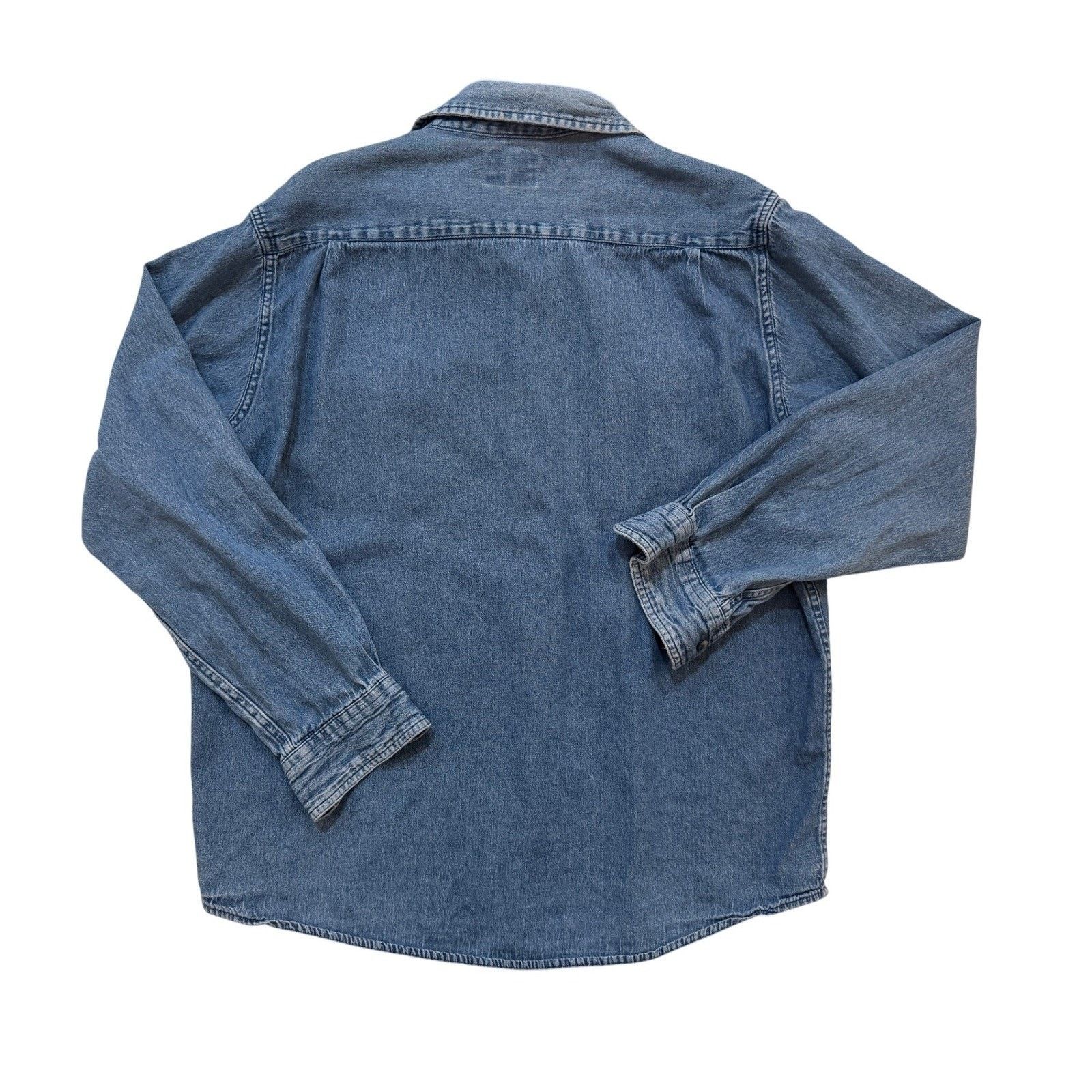 Wrangler Vintage Wrangler Denim Shirt Mens L Premium 90s Western Size US L / EU 52-54 / 3 - 2 Thumbnail