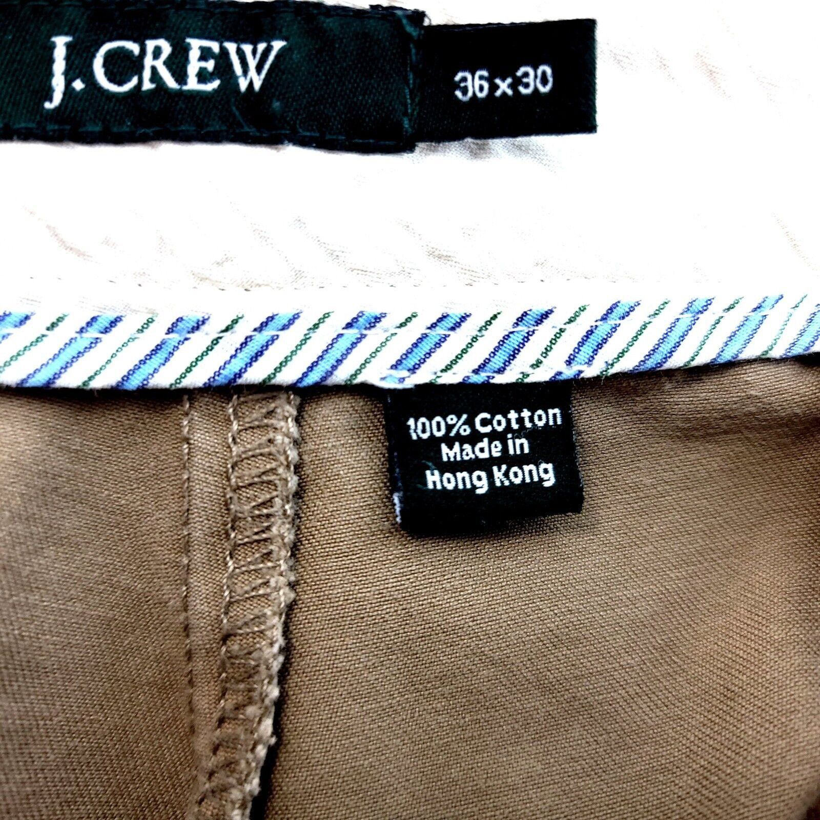 J.Crew DAMAGED J. Crew Cotton Flat Front High Rise Brown Chino Pant Size US 36 / EU 52 - 5 Thumbnail