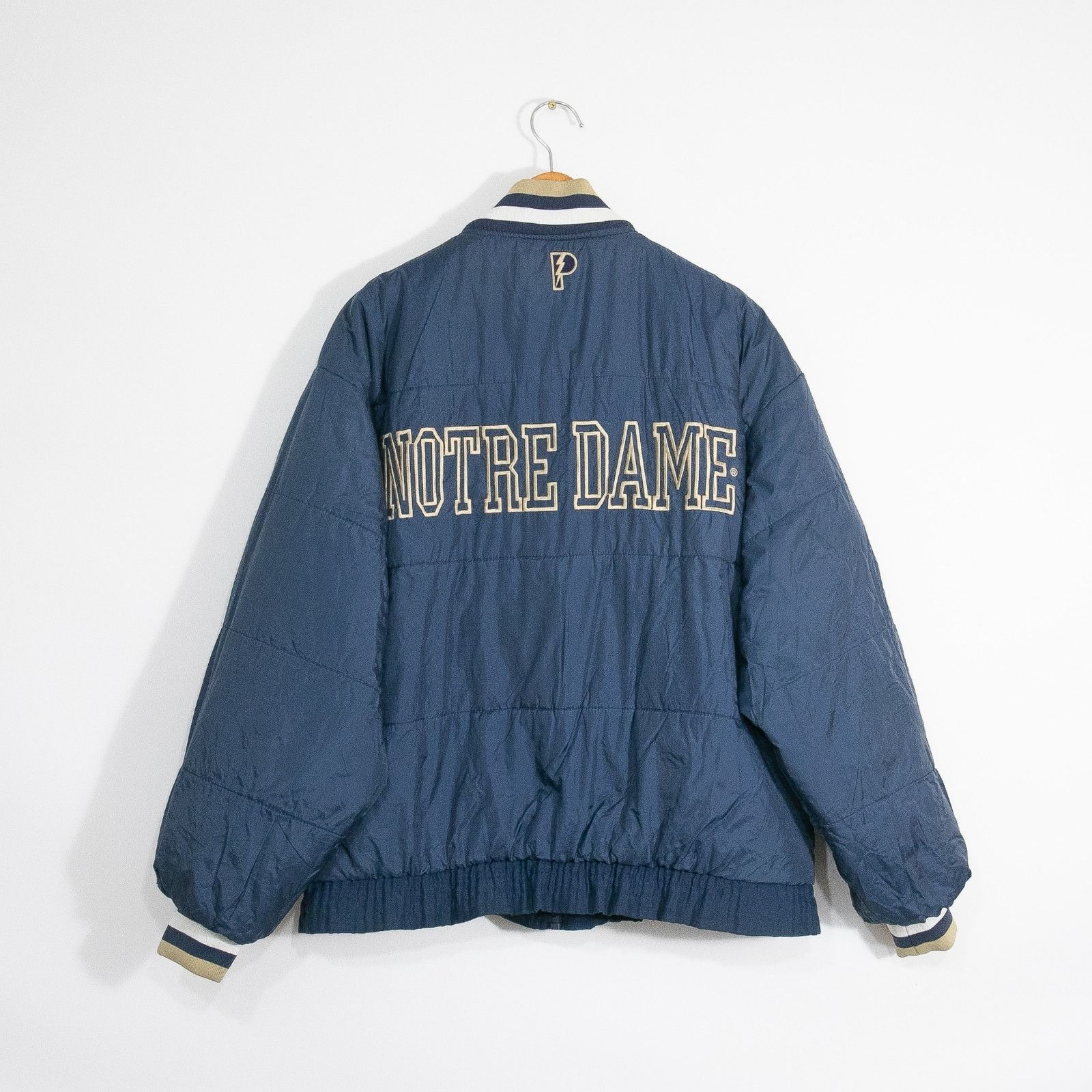 Pro Player Vintage 90s Notre Dame Pro Player Puffer Jacket Mens XL Size US XL / EU 56 / 4 - 10 Thumbnail