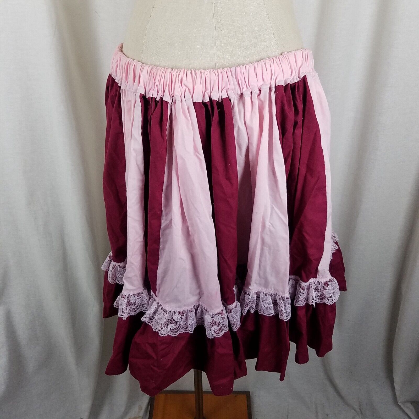 Handmade Vtg Square Dance Dress 2 Pc Skirt Blouse Top Set Outfit XL Size XL / US 12-14 / IT 48-50 - 7 Thumbnail