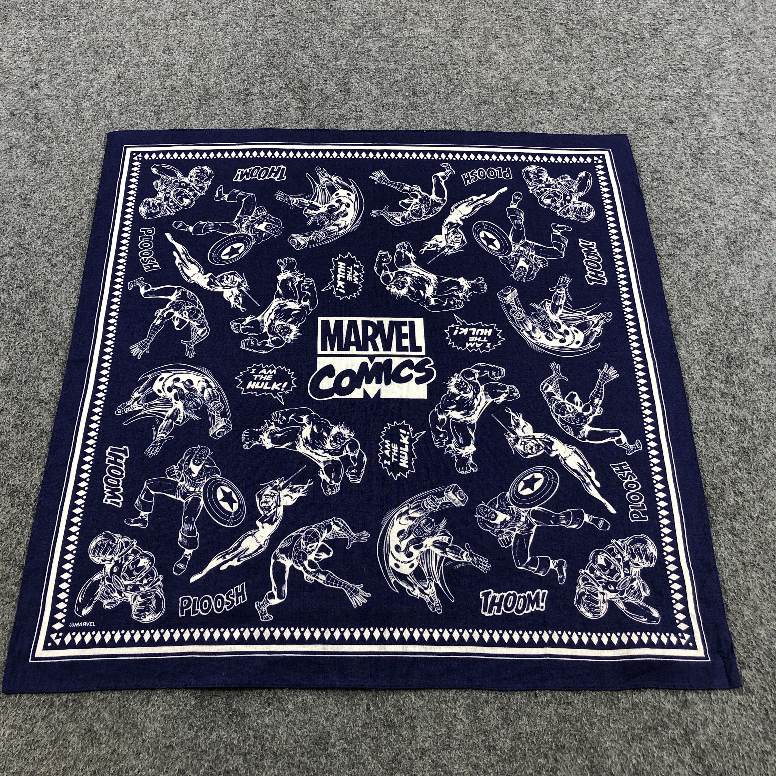 Anime × Marvel Comics × Vintage Marvel Comics Characters Bandana Handkerchief X32 Size ONE SIZE - 1 Thumbnail