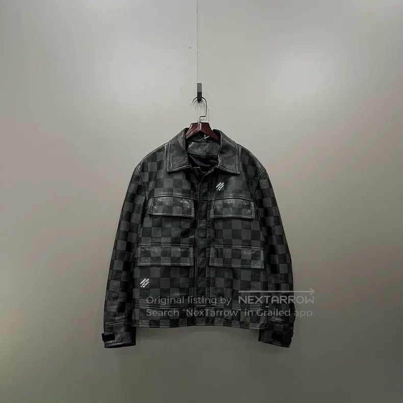 Louis Vuitton Louis Vuitton Checkerboard leather jacket Size US L / EU 52-54 / 3 - 1 Thumbnail