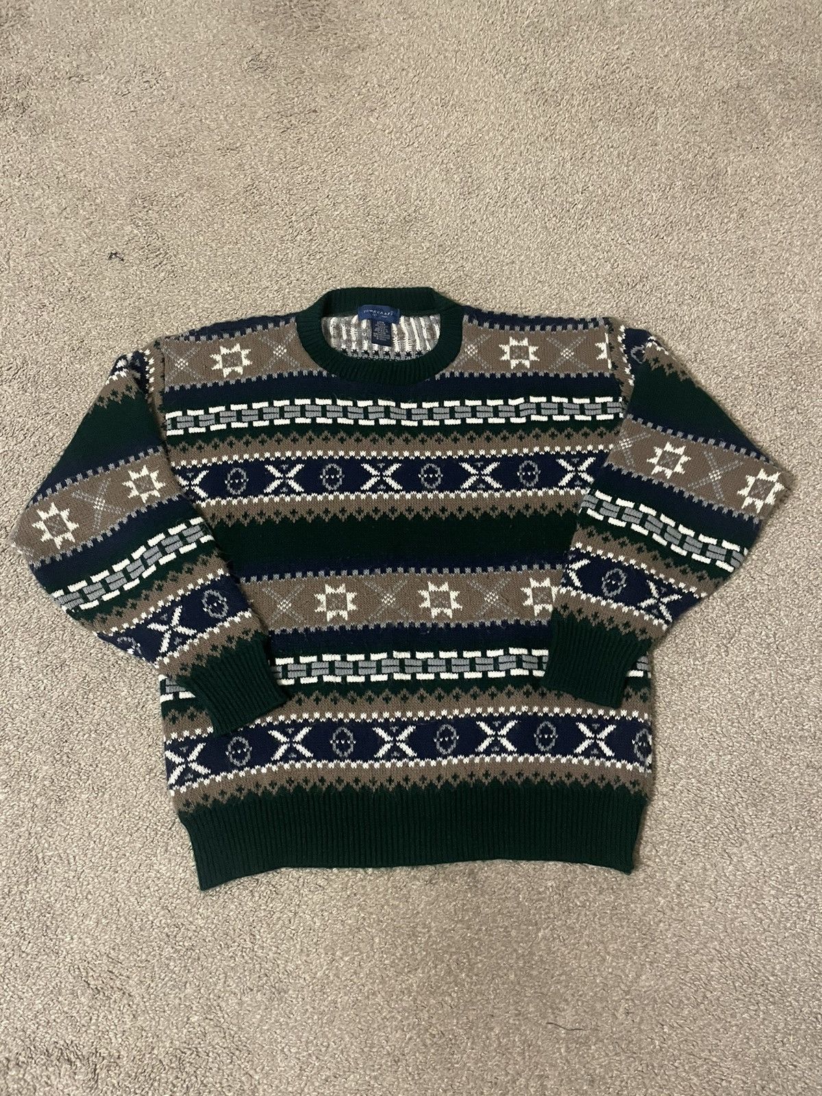 Towncraft × Vintage Vintage 90s Towncraft Sweater Size L Acrylic Grandpa Style Size US L / EU 52-54 / 3 - 1 Thumbnail