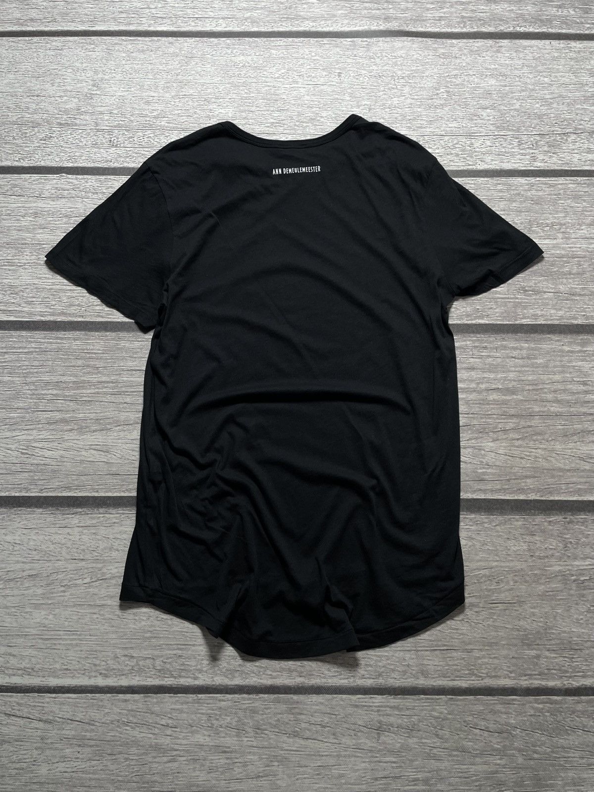 Ann Demeulemeester Ann Demeulemeester Flower Black Tee Size US M / EU 48-50 / 2 - 5 Thumbnail
