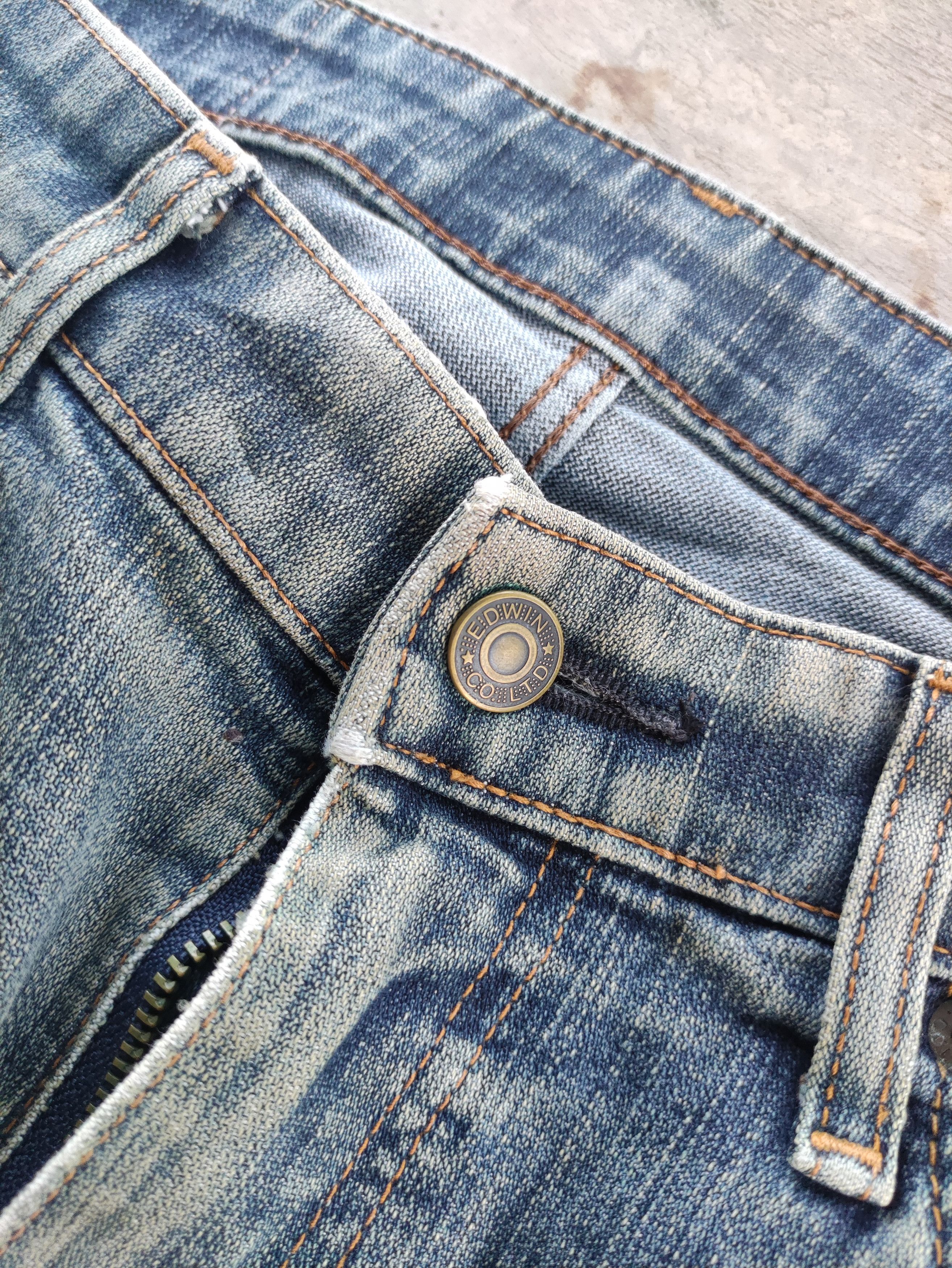Edwin Vintage Edwin Jean Distressed Faded Denim Size US 32 / EU 48 - 5 Thumbnail