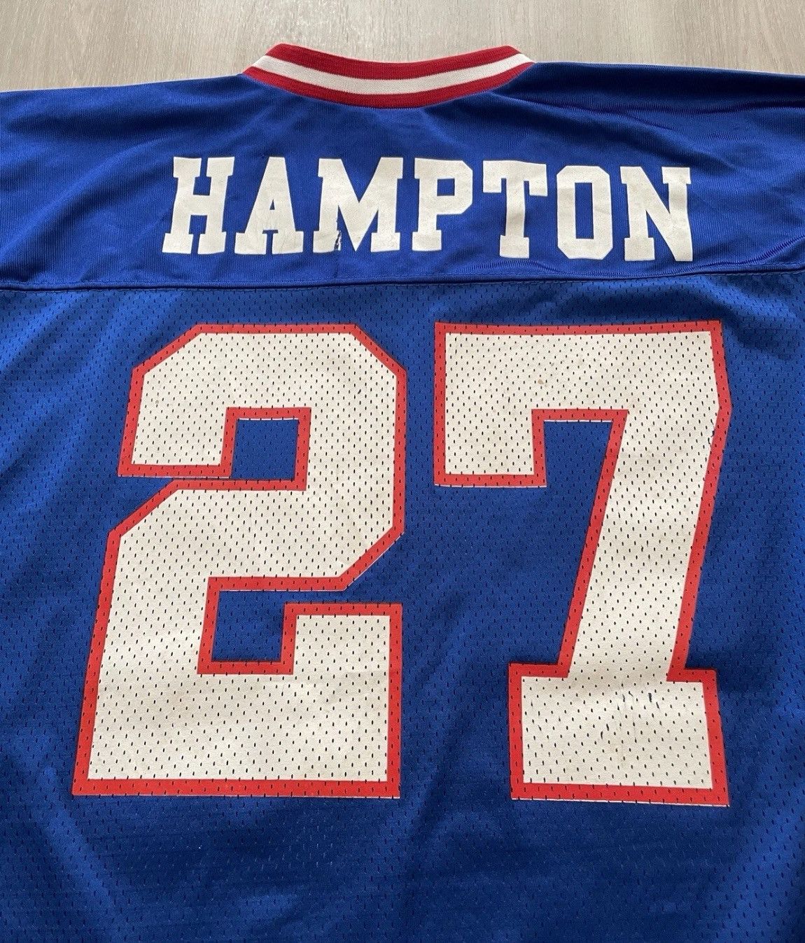 Logo Athletic SIGNED Vintage New York Giants #27 Rodney Hampton XL Size US XL / EU 56 / 4 - 4 Thumbnail