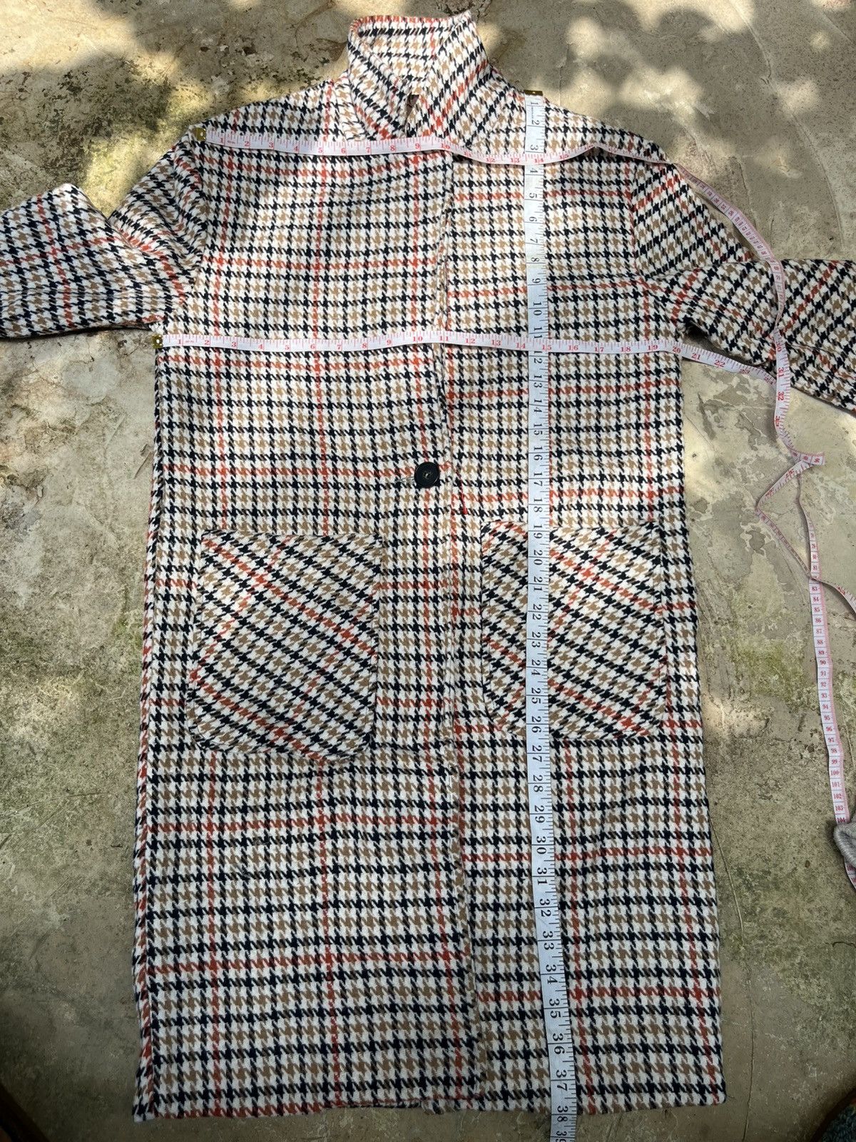 Vintage 💥Vintage gingham Wool Long Jackets Size M / US 6-8 / IT 42-44 - 12 Thumbnail