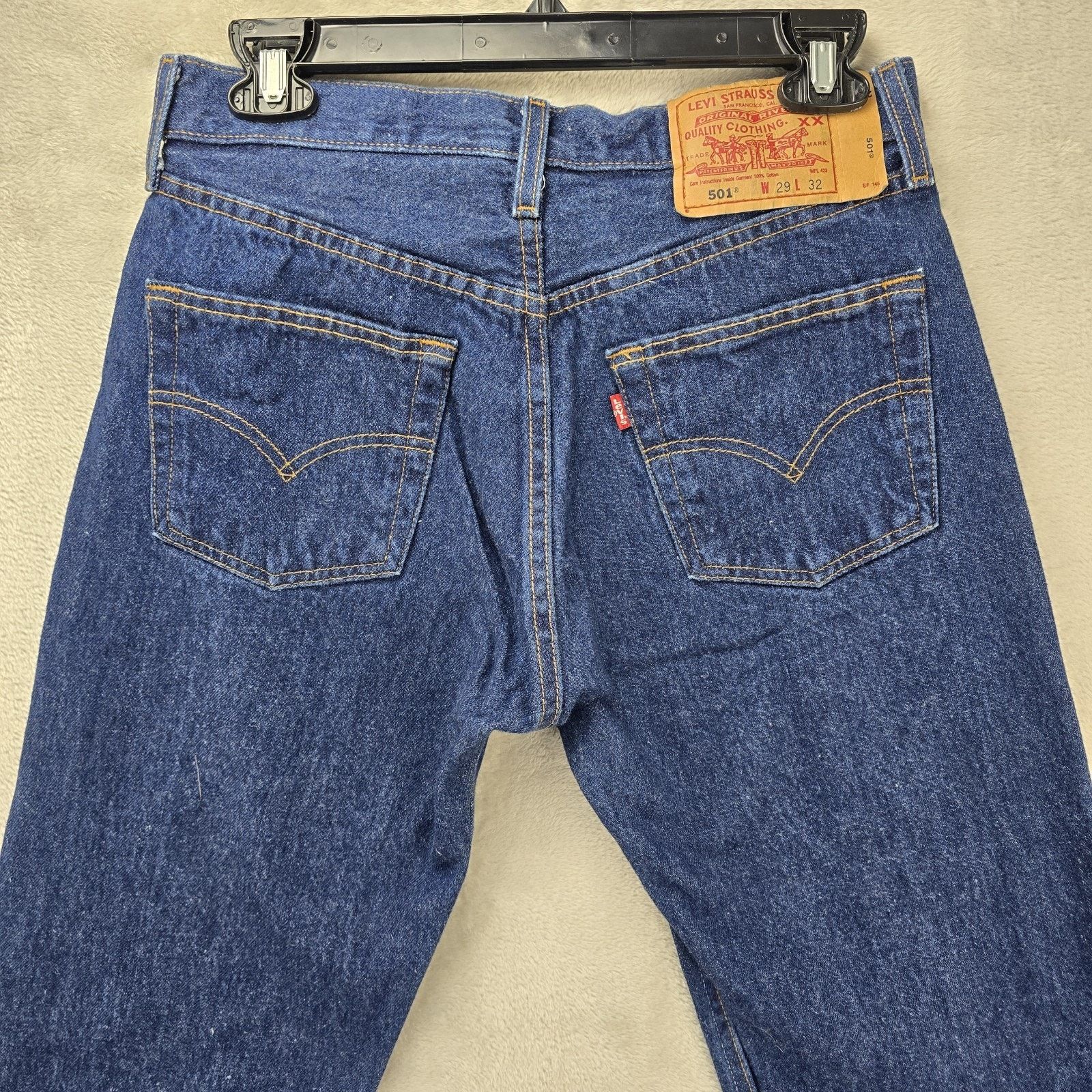 Levi's Vtg Levis 501 Jeans Men 29x32 (Fits 28x30) Button Fly Y2K Size US 28 / EU 44 - 10 Thumbnail