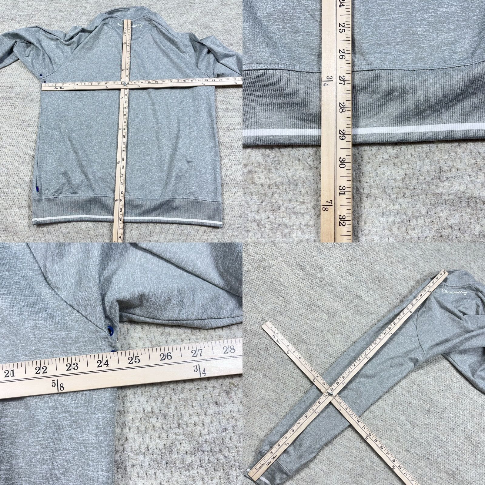 Puma William Murray Sweater Gray XL Quarter 1/4 Zip Pullover Tech Performance Men Size US XL / EU 56 / 4 - 9 Thumbnail