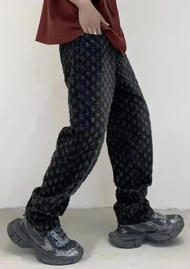 Japanese Brand Streetwear Design Cross Straight Jeans Pants y2k Size US 32 / EU 48 - 6 Thumbnail