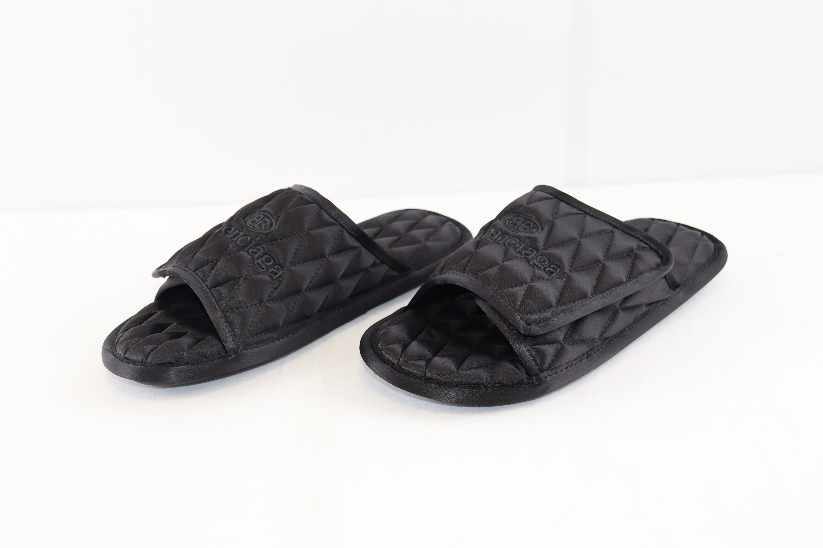 Balenciaga o1rshd1 Q:2 / Quilted Satin/Hotel Artw Home Slide Sandal Size US 9 / EU 42 - 5 Thumbnail