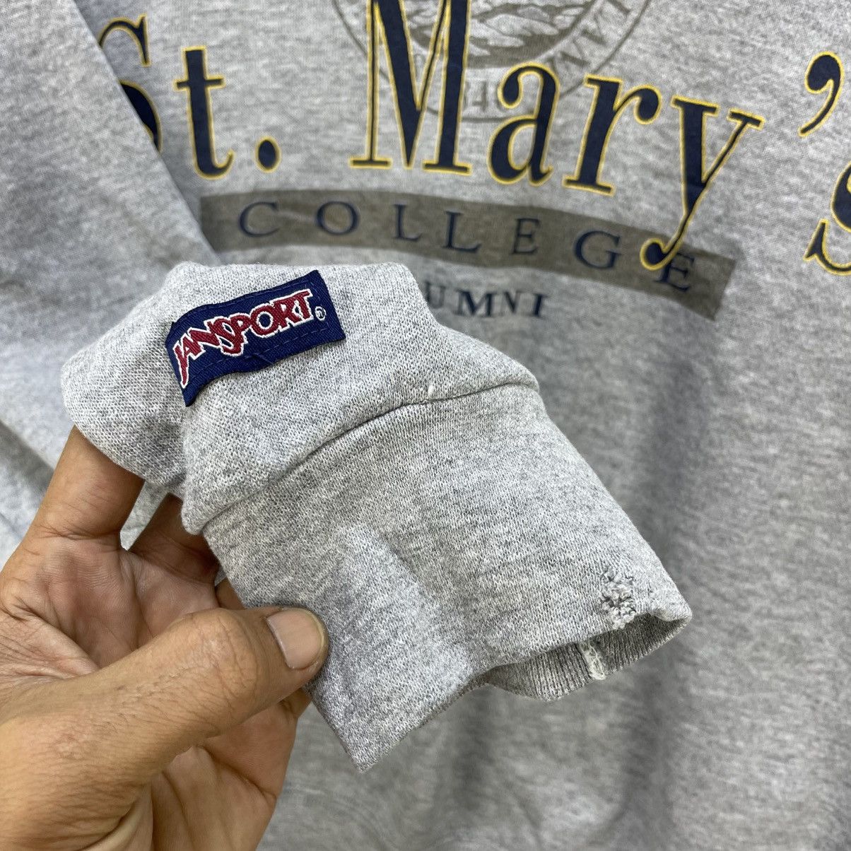 Jansport 💥Vintage 90s Jansport St Mary College Crewneck Sweatshirt Size US L / EU 52-54 / 3 - 4 Thumbnail
