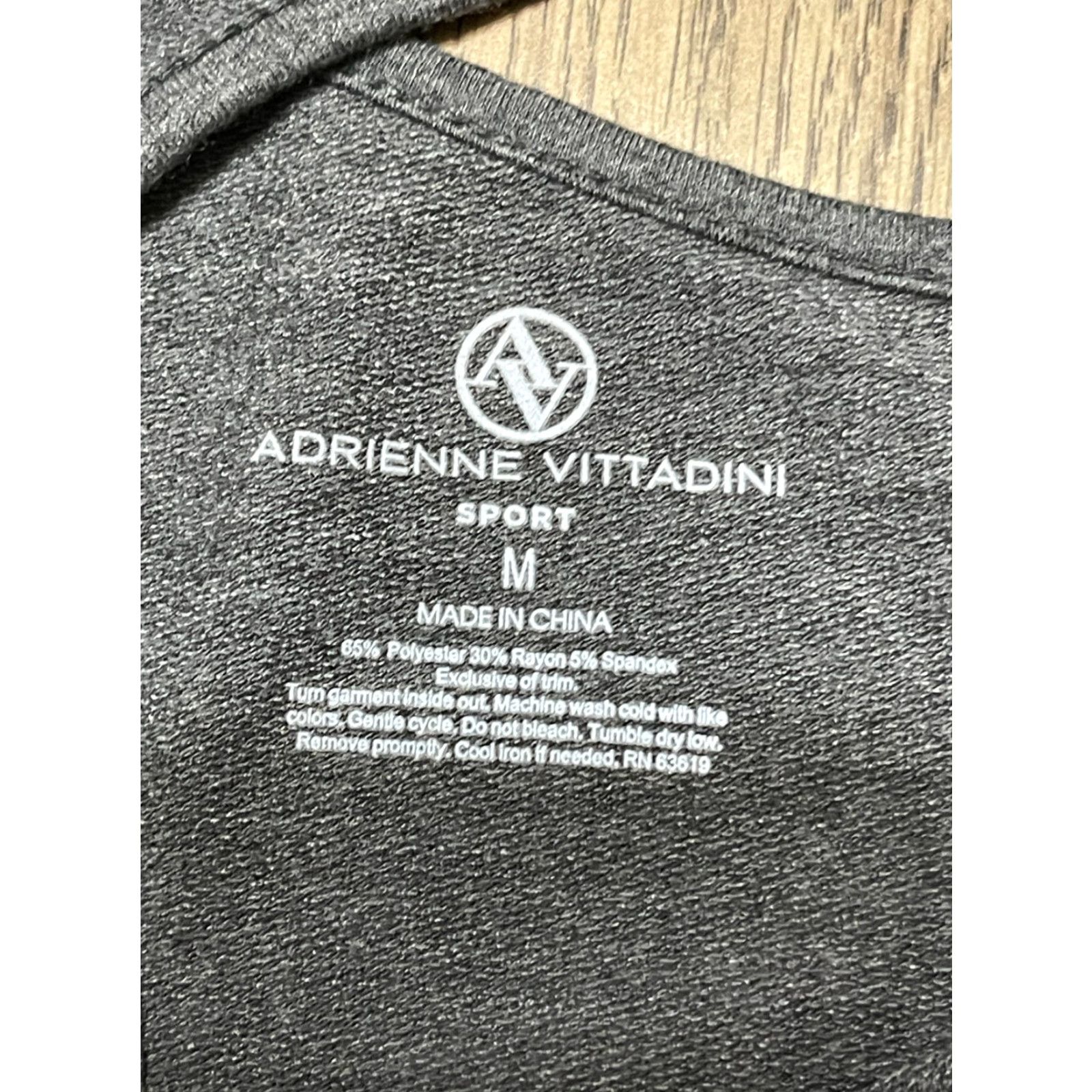 Vintage Adrienne Vittadini Shirt Women Medium Gray Long Sleeve Sport Casual T-Shirt Pullover Regular Size M Womens Size M / US 6-8 / IT 42-44 - 6 Thumbnail