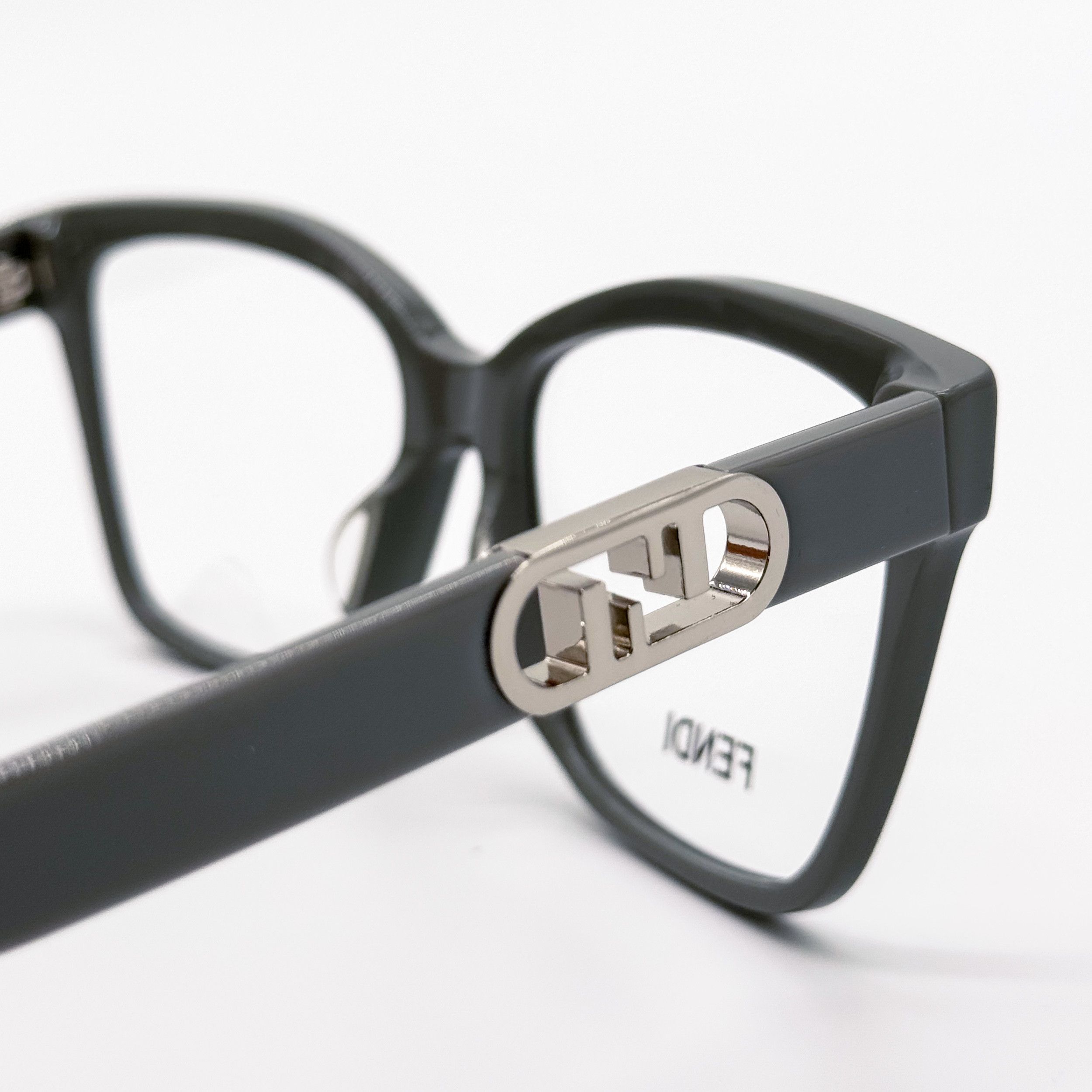 Fendi NEW FENDI FE50025I 020 SHINY GREY UNISEX EYEGLASSES FENDI Size ONE SIZE - 7 Thumbnail