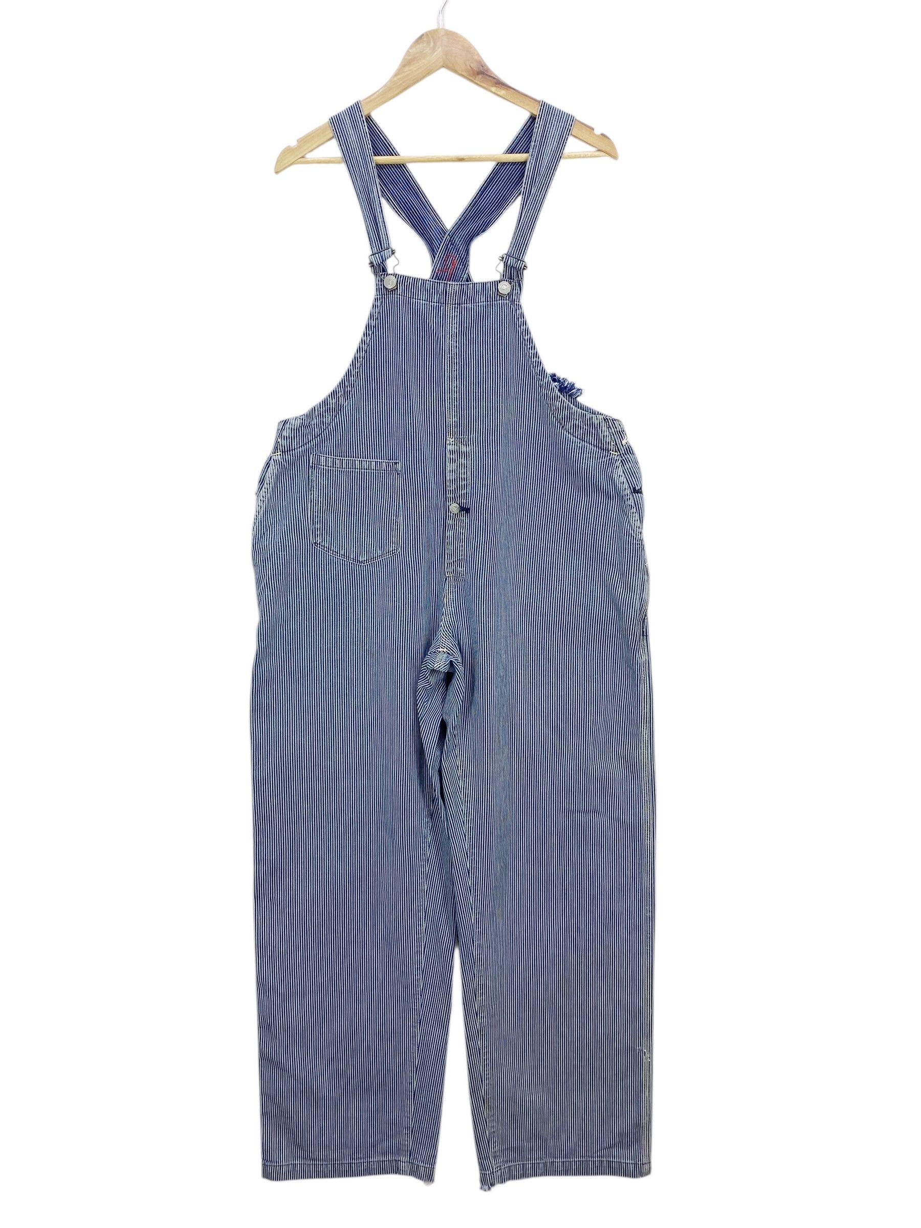 45rpm 45RPM Carpenter Bib Overalls Hickory Stripes Size US 38 / EU 54 - 2 Thumbnail