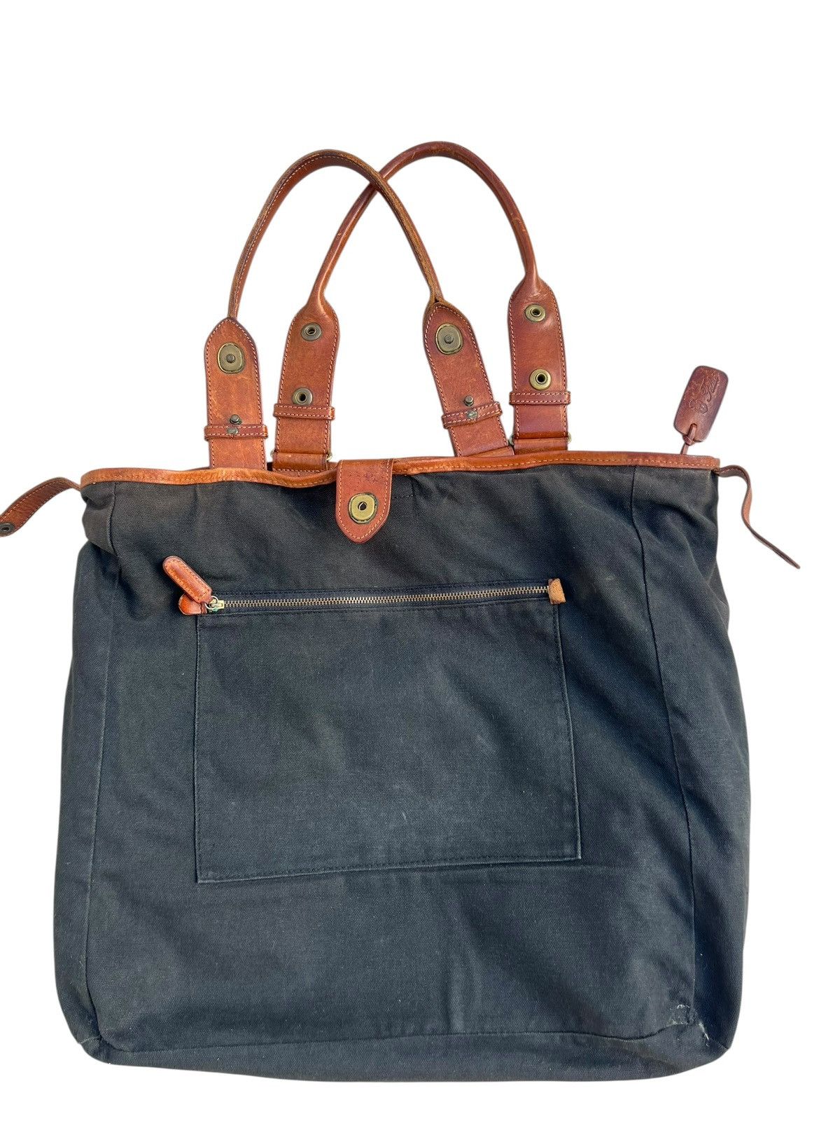 Felisi Distressed Stains Patina Leather Tote Bag Felisi Size ONE SIZE - 22 Thumbnail