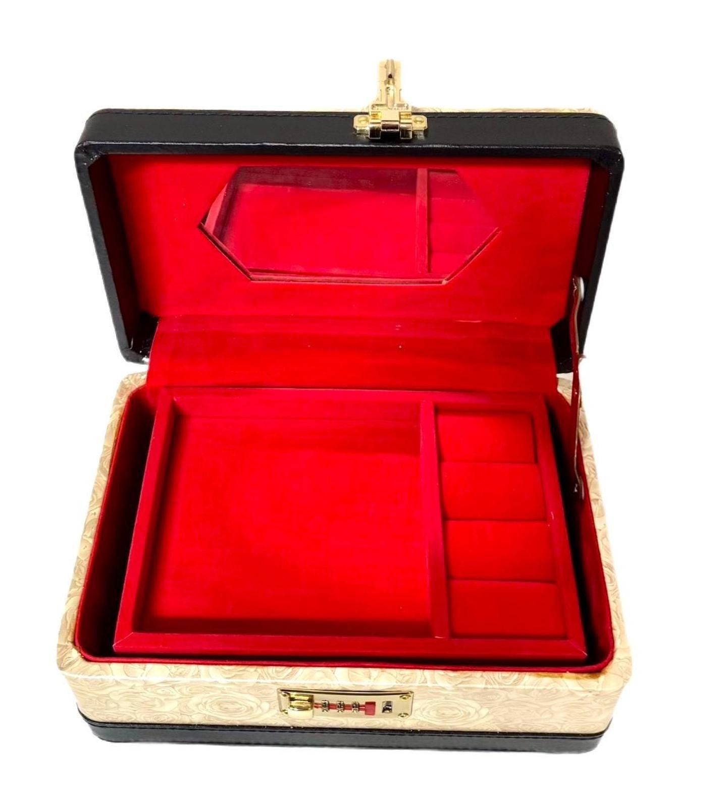 Other Jewelry Briefcase Box Ivory PU Leather, Rose Gold, Compact Size ONE SIZE - 2 Thumbnail
