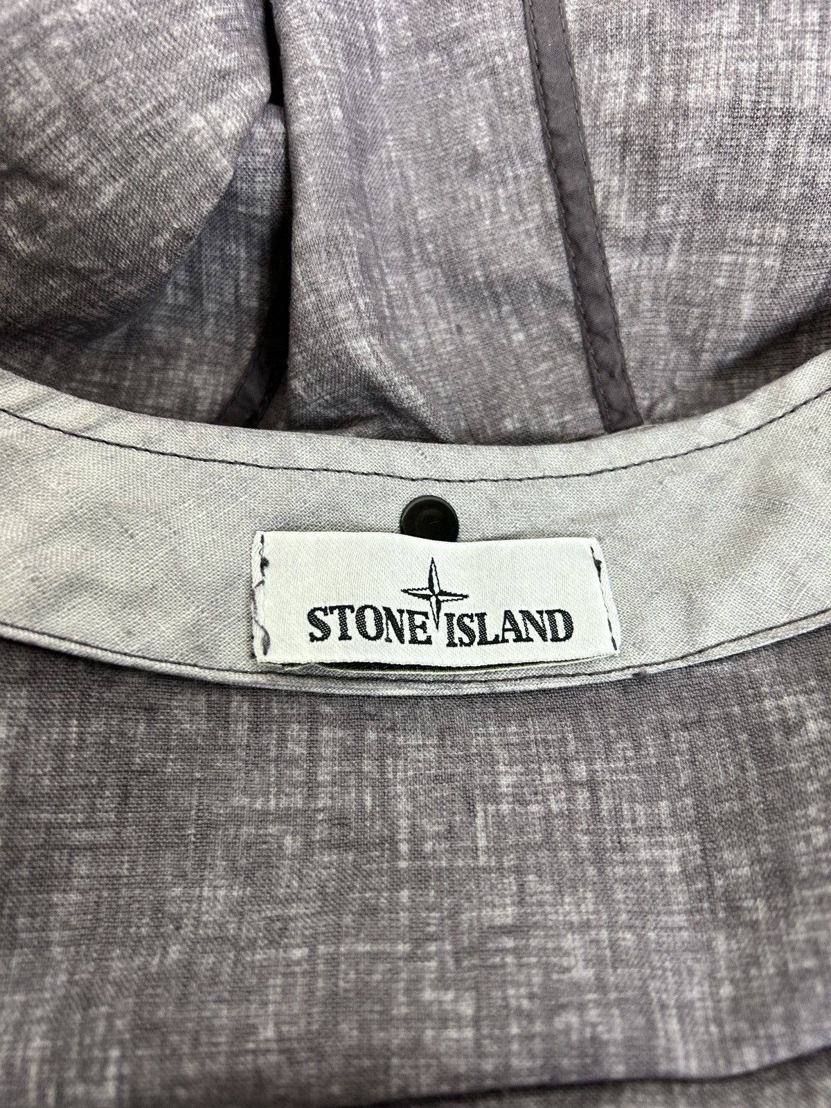 Stone Island Stone Island Lino Resinato-TC Hooded Jacket Grey Size L Size US L / EU 52-54 / 3 - 14 Thumbnail