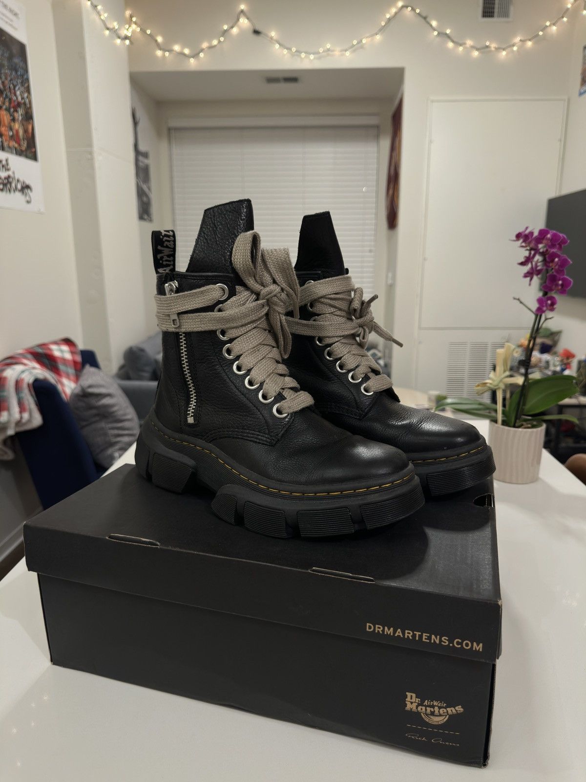 Bozo Tractor Rick Owens Mega Lace Shoes Rick Owens Black Jumbo 