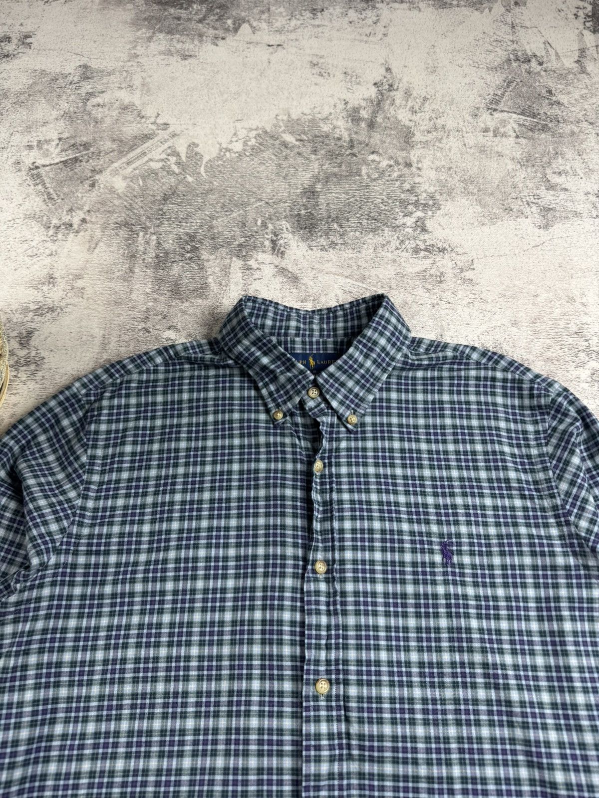 Polo Ralph Lauren Polo Ralph Lauren XL Checked Slim Fit Button Blue Men’s Plaid LongSleeve Shirt Size US XL / EU 56 / 4 - 7 Thumbnail