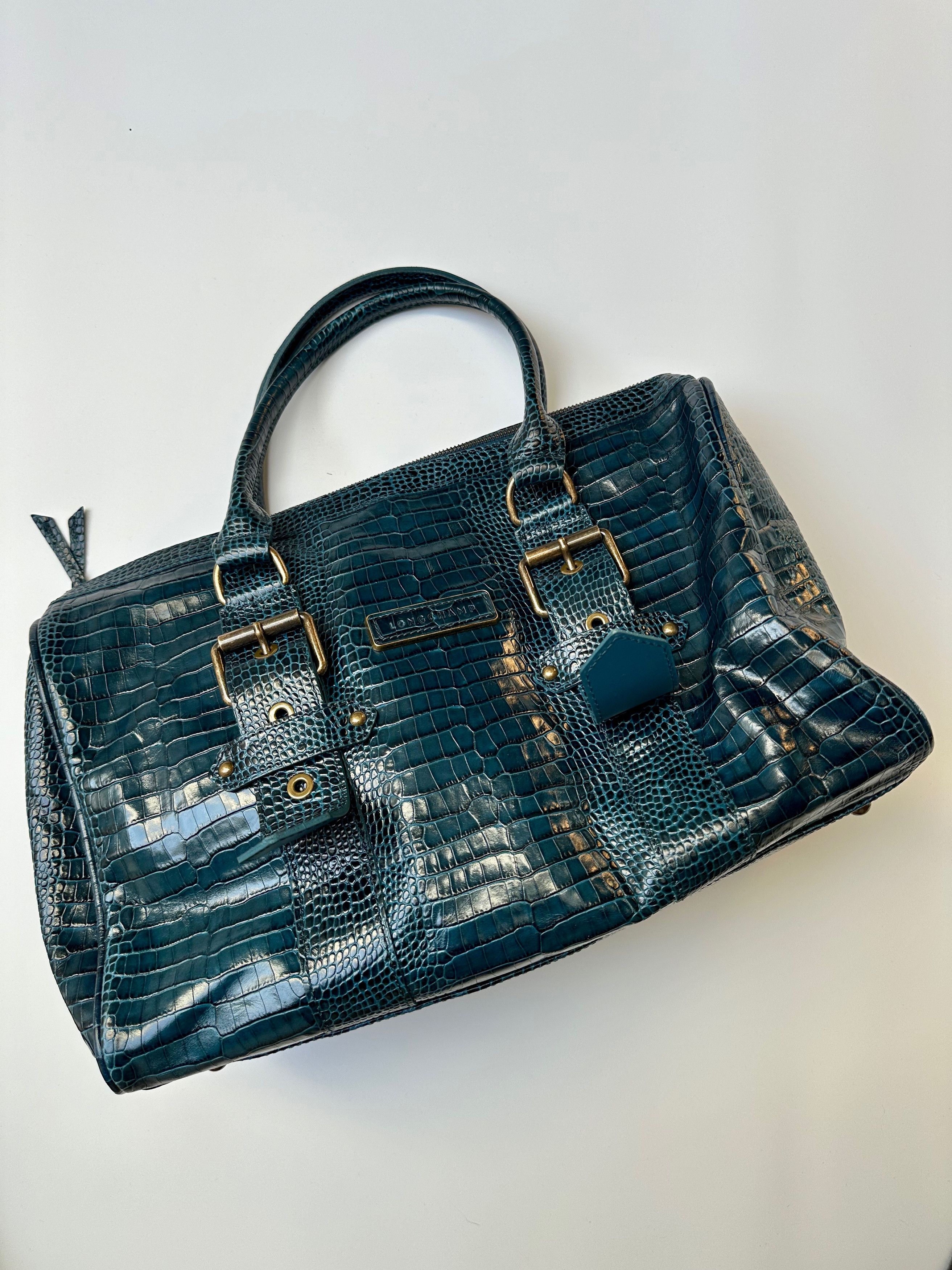 Longchamp Longchamp Kate Moss Emerald Leather Handbag France Size ONE SIZE - 9 Thumbnail