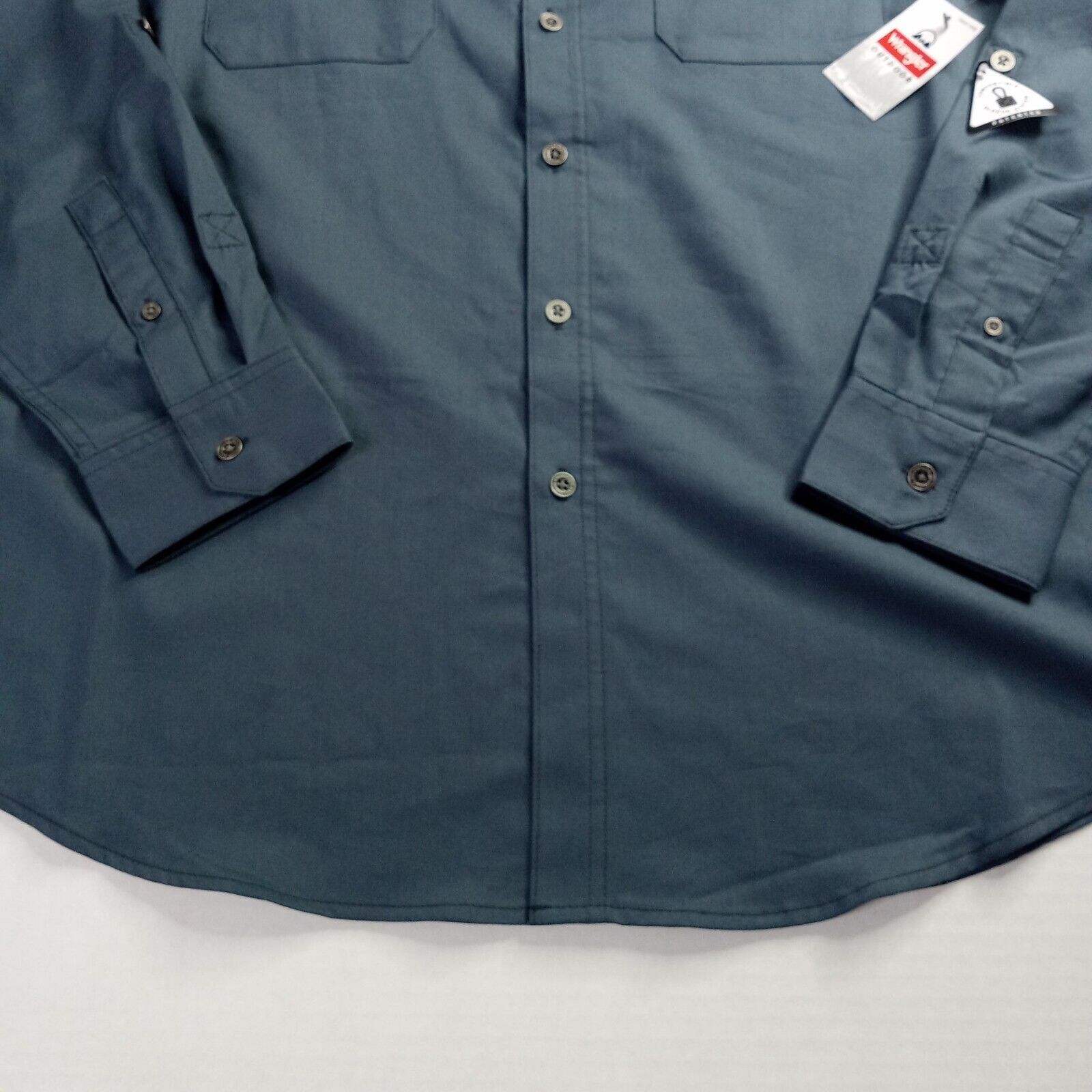 Wrangler Wrangler Shirt Men's L Blue Convertible Sleeves 2-Pockets Size US L / EU 52-54 / 3 - 2 Thumbnail