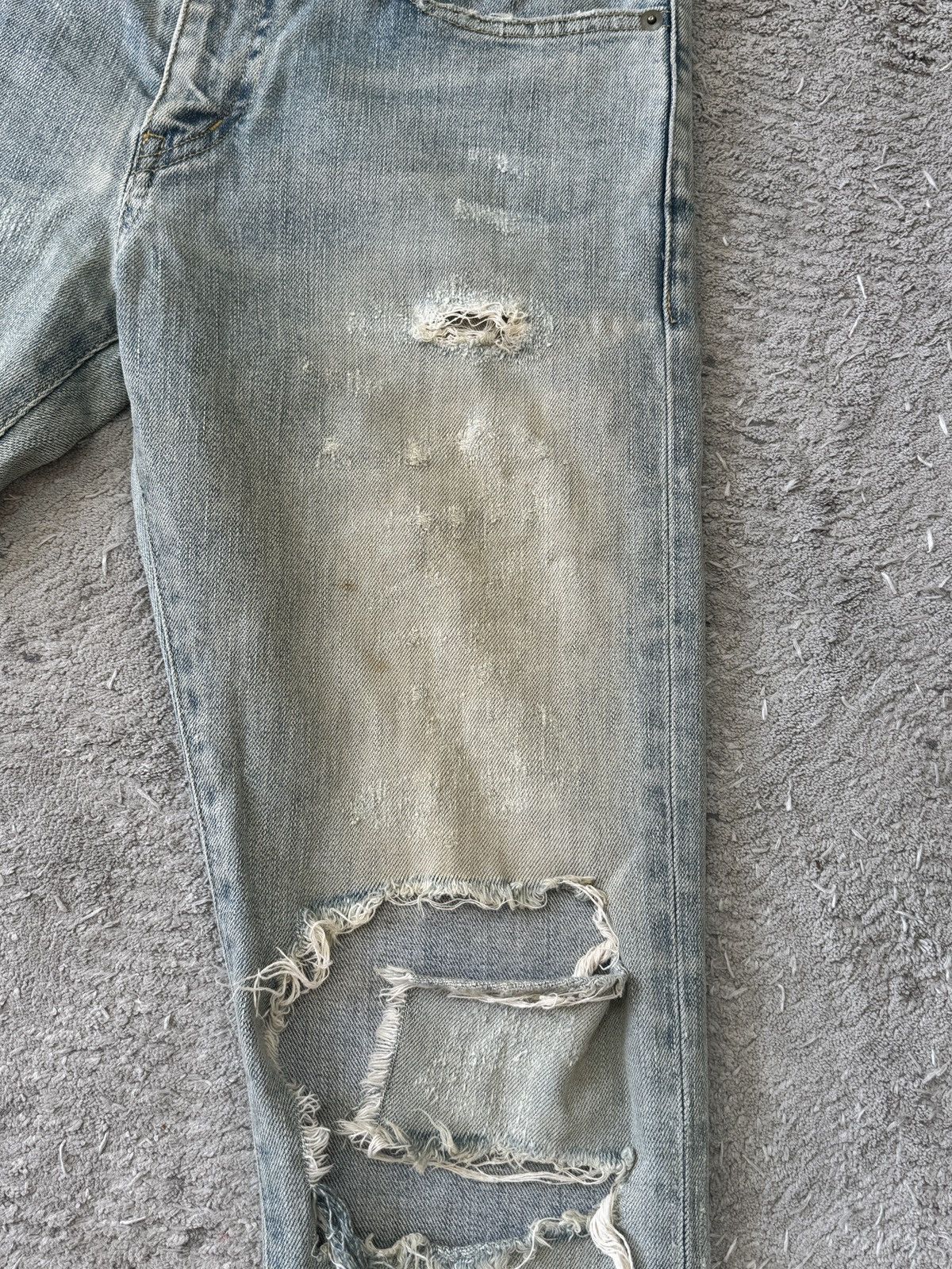 Saint Laurent Paris Saint Laurent Crash Denim Jeans Size US 30 / EU 46 - 6 Thumbnail