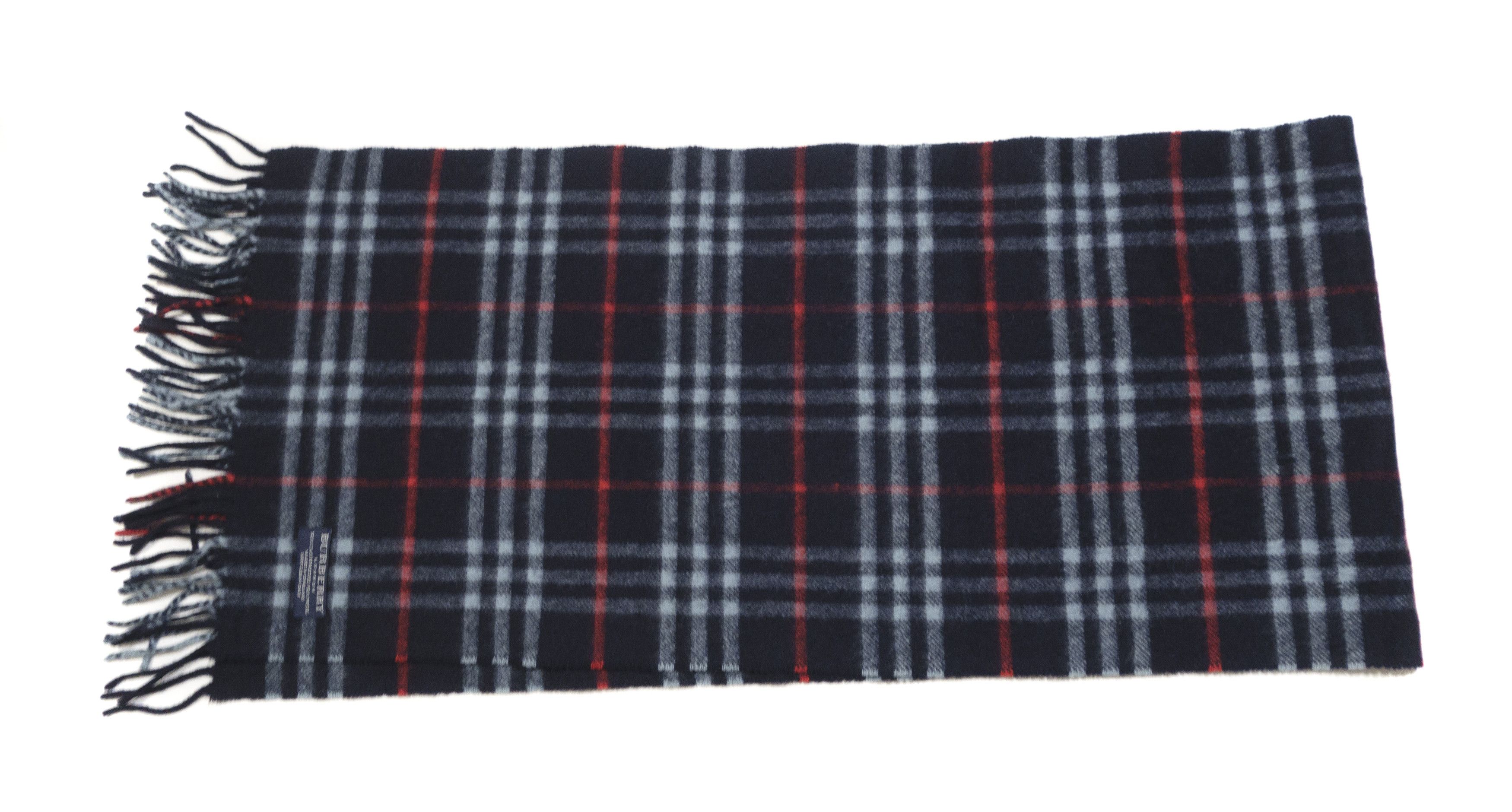 Burberry 00S Nova Check Cashmere Wool Scarf Vintage Size ONE SIZE - 3 Thumbnail