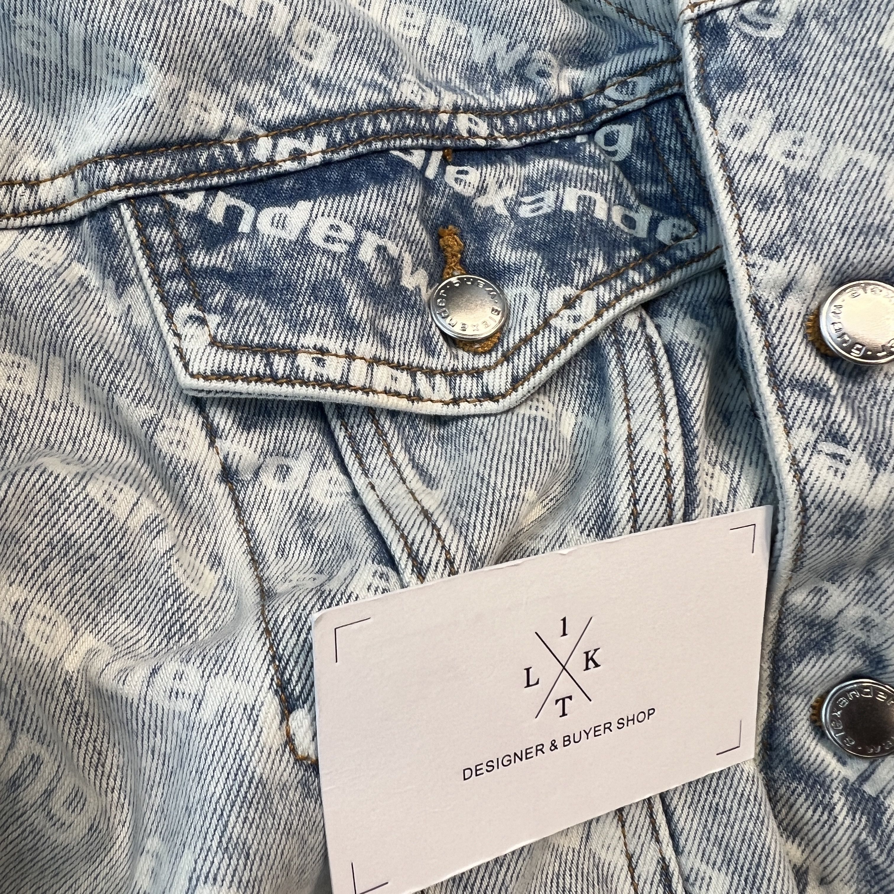 Alexander Wang Alexander King denim jacket （ covered in logos) Size US S / EU 44-46 / 1 - 19 Thumbnail