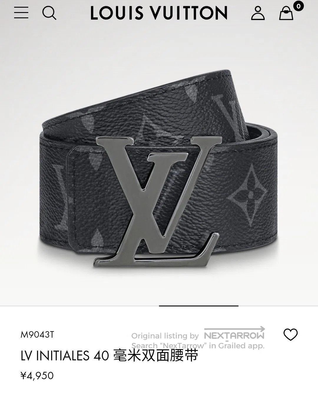 Louis Vuitton Louis Vuitton Men's Monogram IV Initiales Belt. Size ONE SIZE - 6 Thumbnail