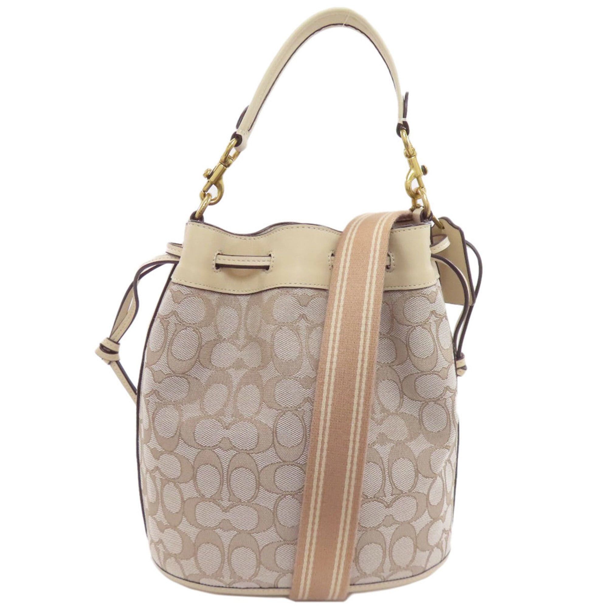 Coach Coach C3853 Field Bucket Signature 2-Way Handbag Canvas Women's COACH Size ONE SIZE - 1 Thumbnail