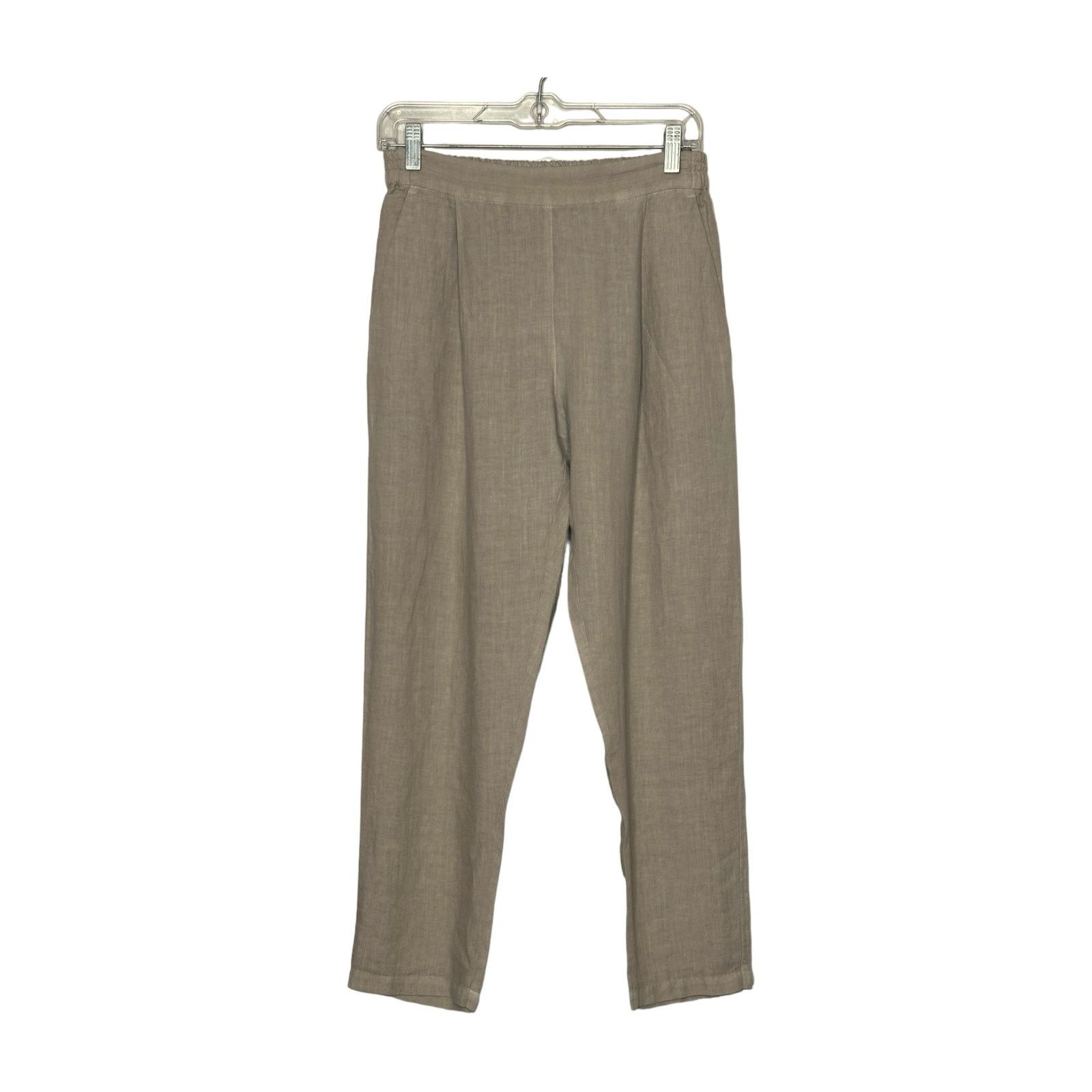 120% Lino 120 Lino beige linen pull on pants size 42 - Small Size 32" / US 10 / IT 46 - 8 Thumbnail