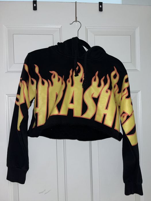 Thrasher cropped clearance hoodie